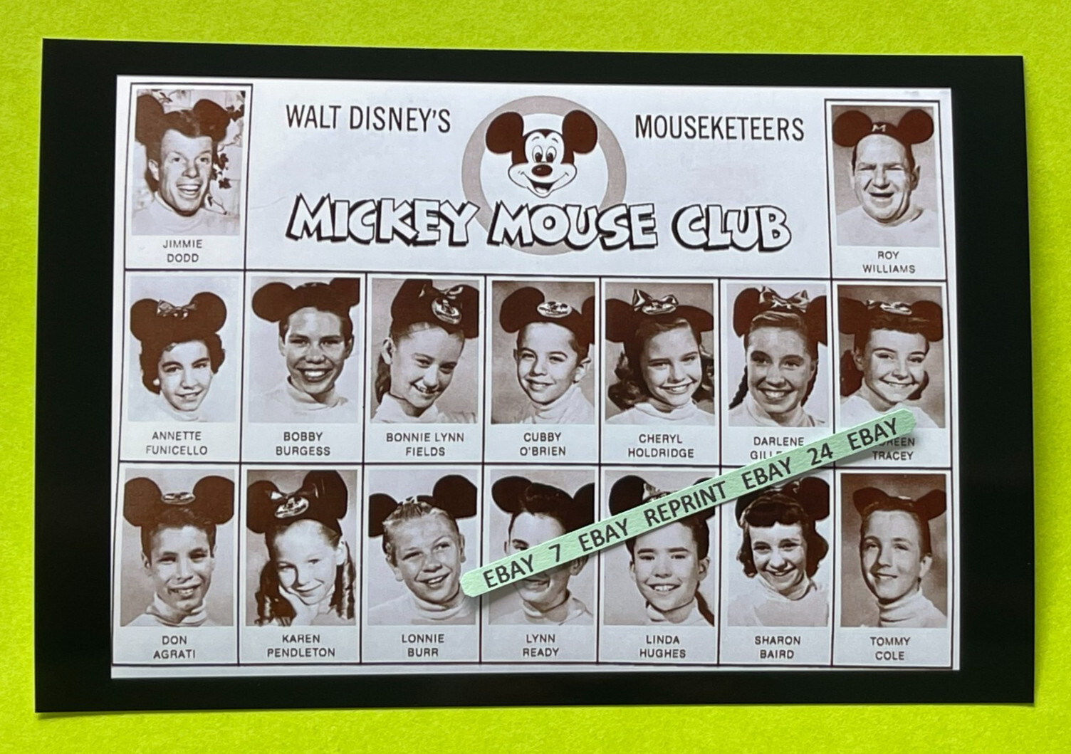 Found PHOTO of the Old Walt Disney MICKEY MOUSE CLUB Star Mouseketeers