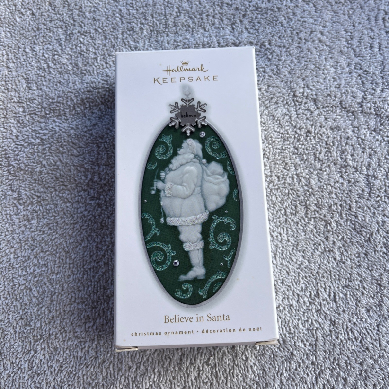 Hallmark Keepsake Believe in Santa Christmas Ornament Porcelain Dated 2010