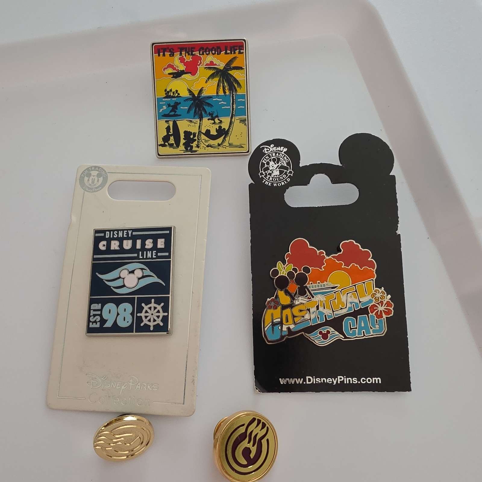 Disney Cruise Line Disney Castaway Cay pin and 4 others