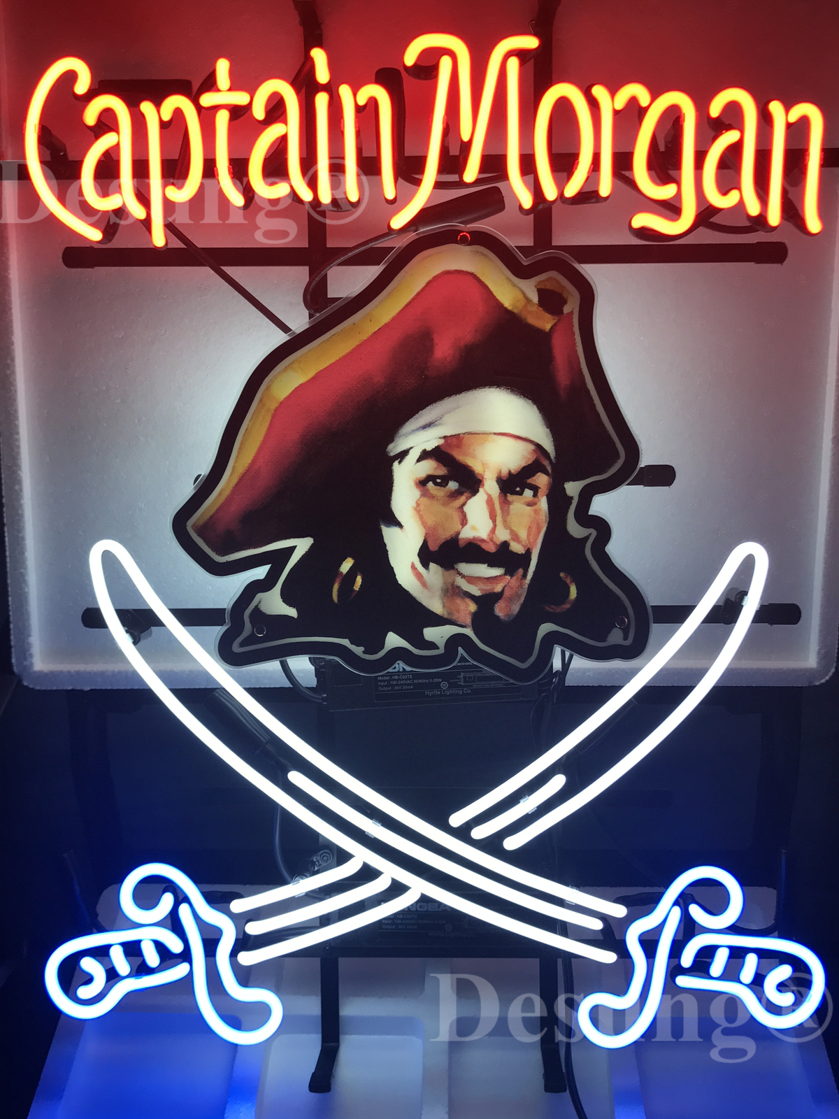 Captain Morgan Rum Pirate Bar Neon Sign Light Lamp HD Vivid Printing LA 24\