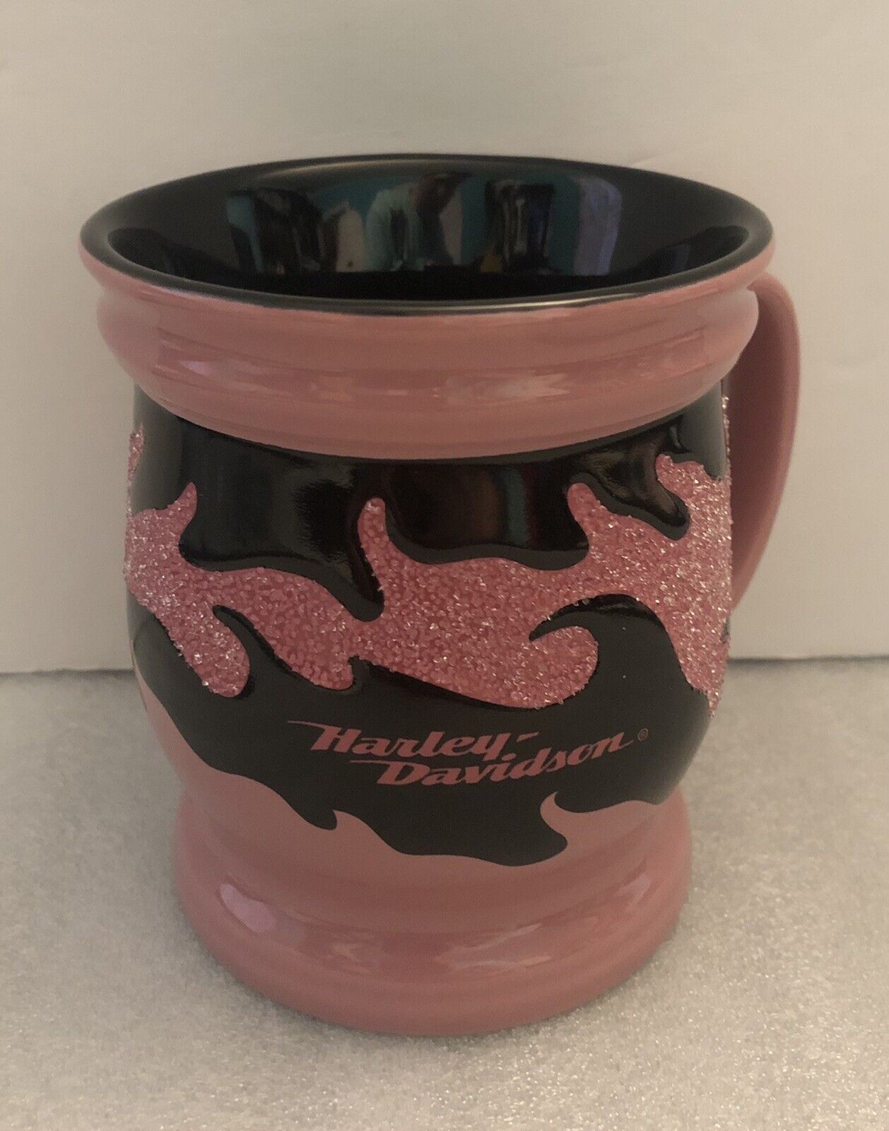 Harley Davidson Motorcycle Pink Sparkle Glittery Girly Coffee Cup Mug