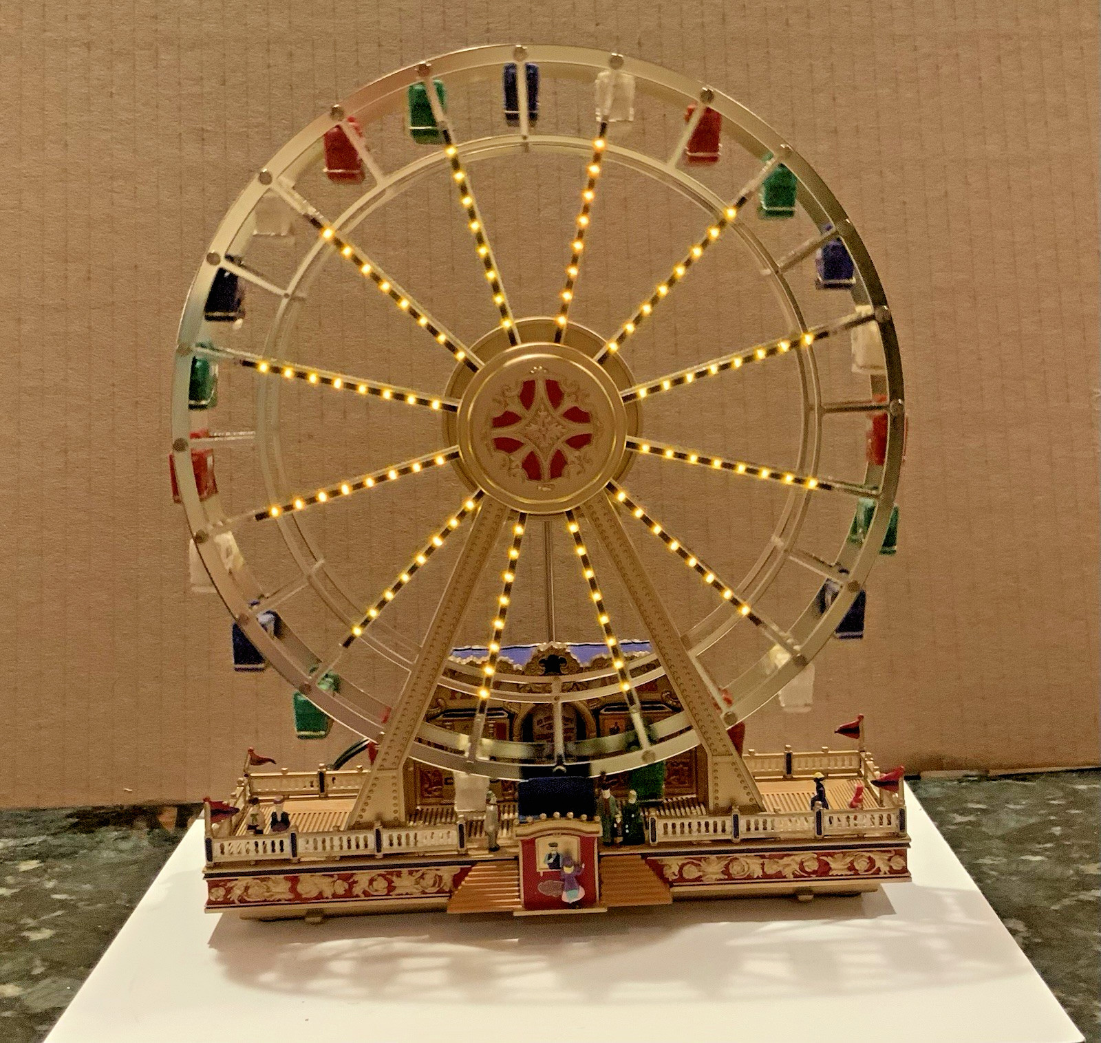 Vtg Mr Christmas Gold Label World’s Fair Ferris Wheel Lights Music Original Box