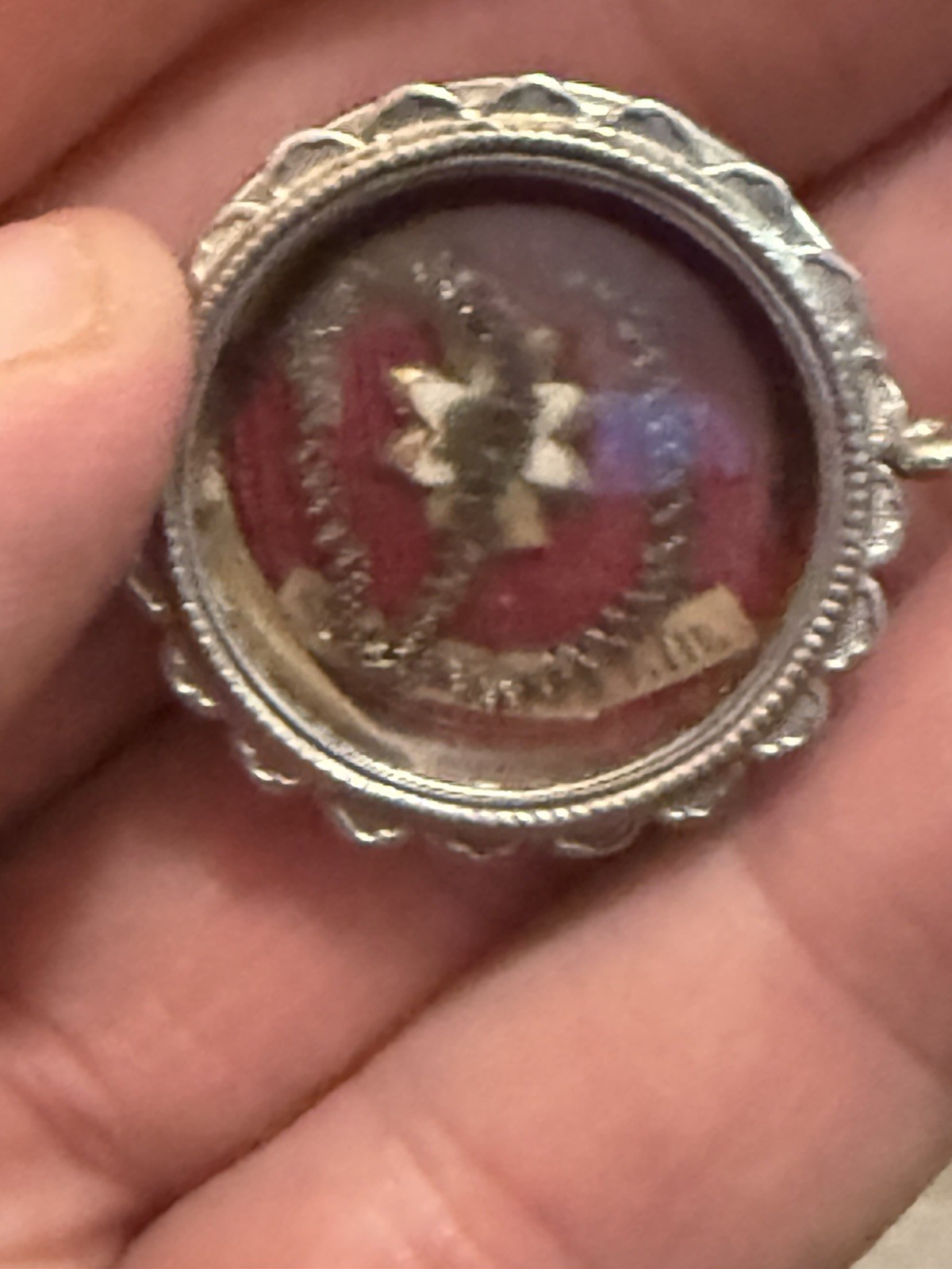 Antique Reliquary Beatus Claude de la Colombiere Relic Wax Seal RARE