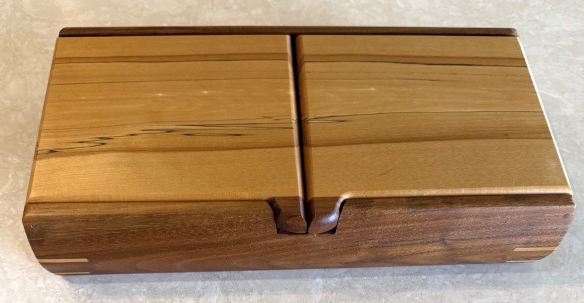 Alaskan Wooden Box Handcrafted by Ray Gary Birch & Black Walnut 11 x 6  #838