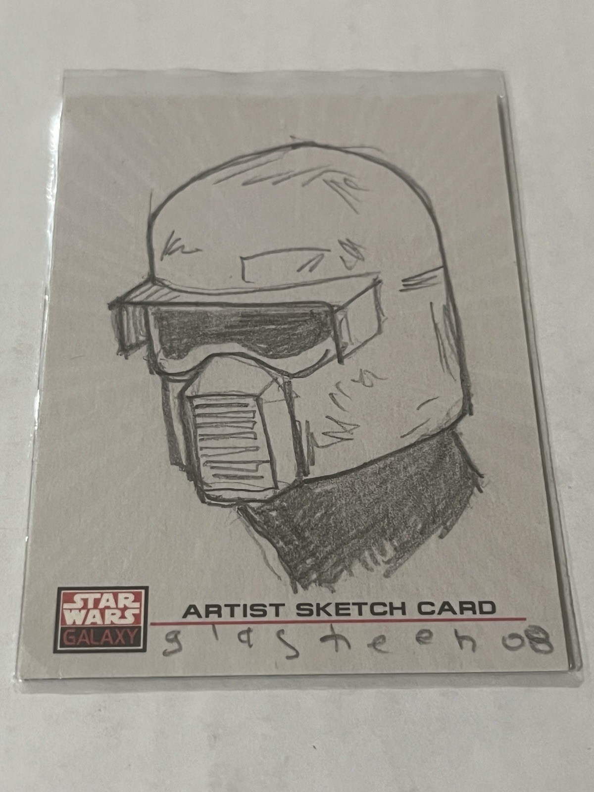 2008 Topps Star Wars Galaxy Scout Trooper Sketch By KATE GLASHEEN 1/1
