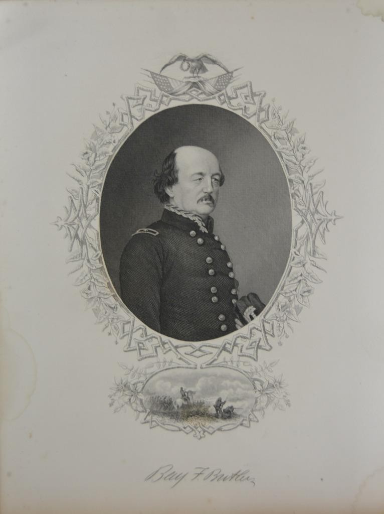 Antique United States Civil War General Benjamin Butler Art 1878 American