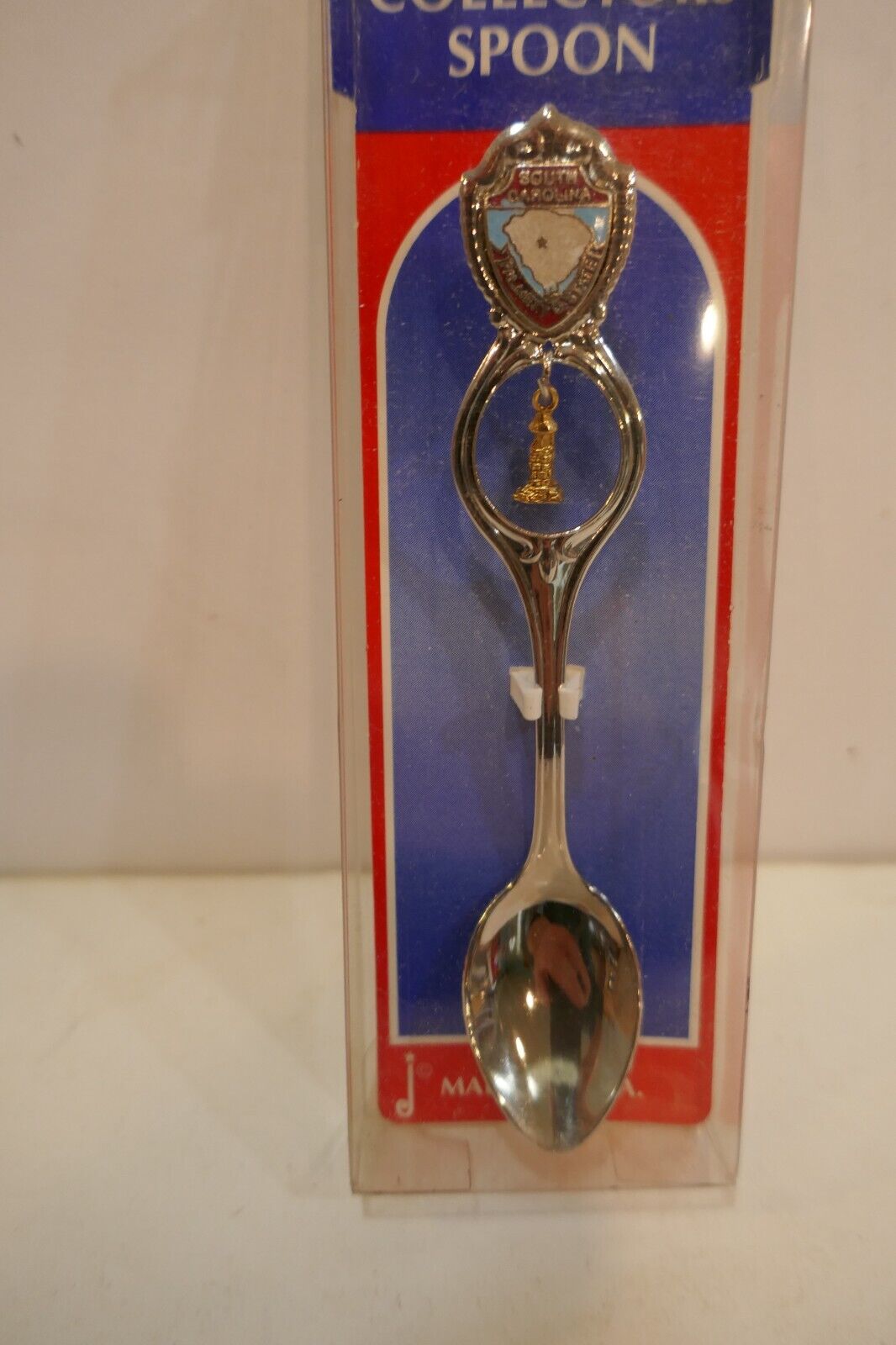 Vintage  Collector Spoon State of  South Carolina  W dangly Lighthouse