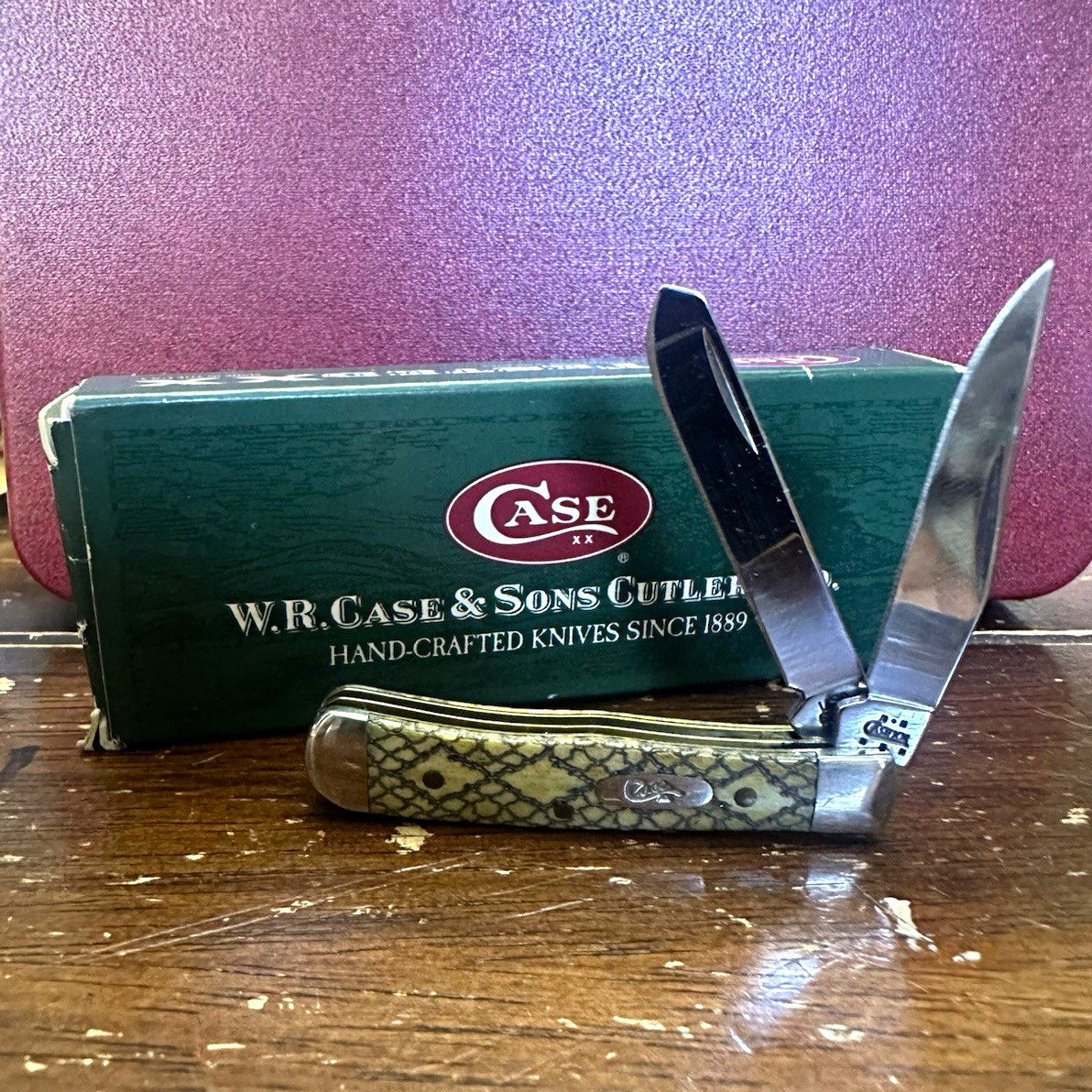 2004 Case XX Tiny Trapper Rattle Snake Bone 62154 SS USA New w/Box