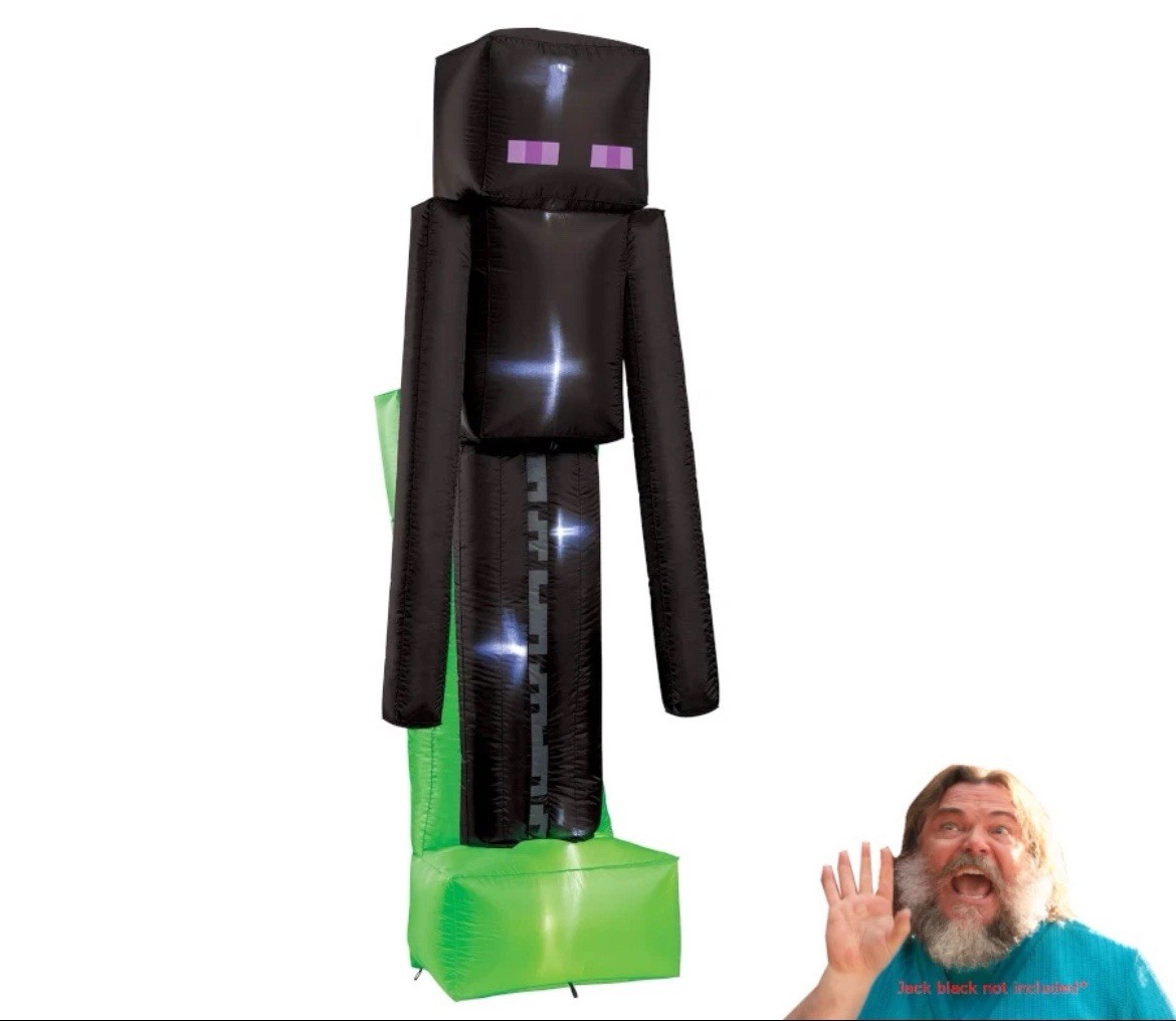 Official Minecraft Enderman Inflatable Lawn Decoration 8.5 Feet Halloween