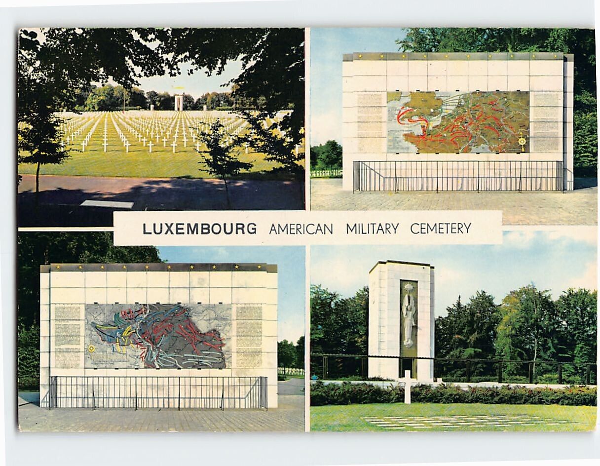 Postcard Luxembourg American Military Cemetery, Luxembourg City, Luxembourg