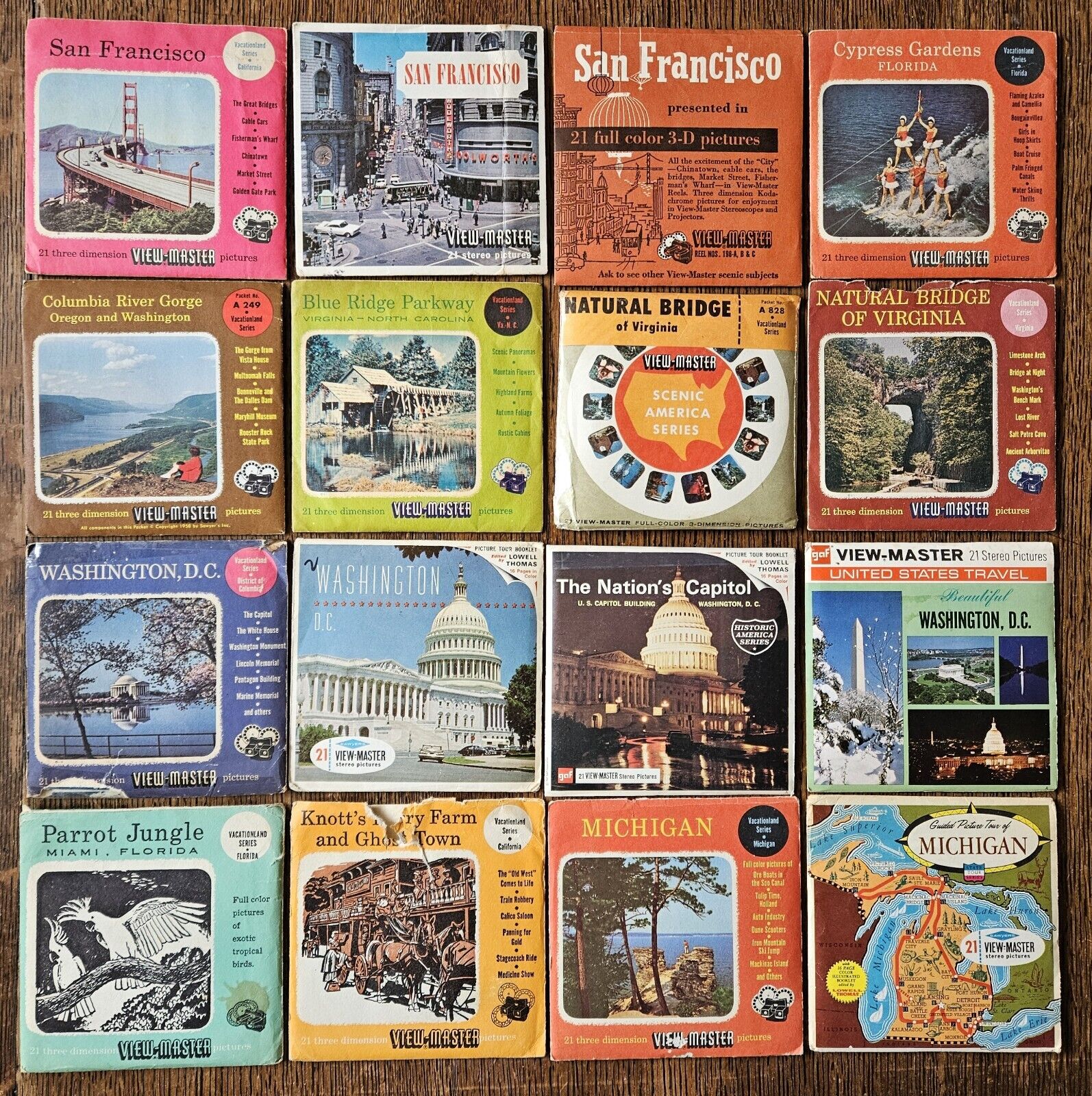 VINTAGE 1950’s and 1960's UNITED STATES TRAVEL AND LANDMARKS VIEW MASTER REELS