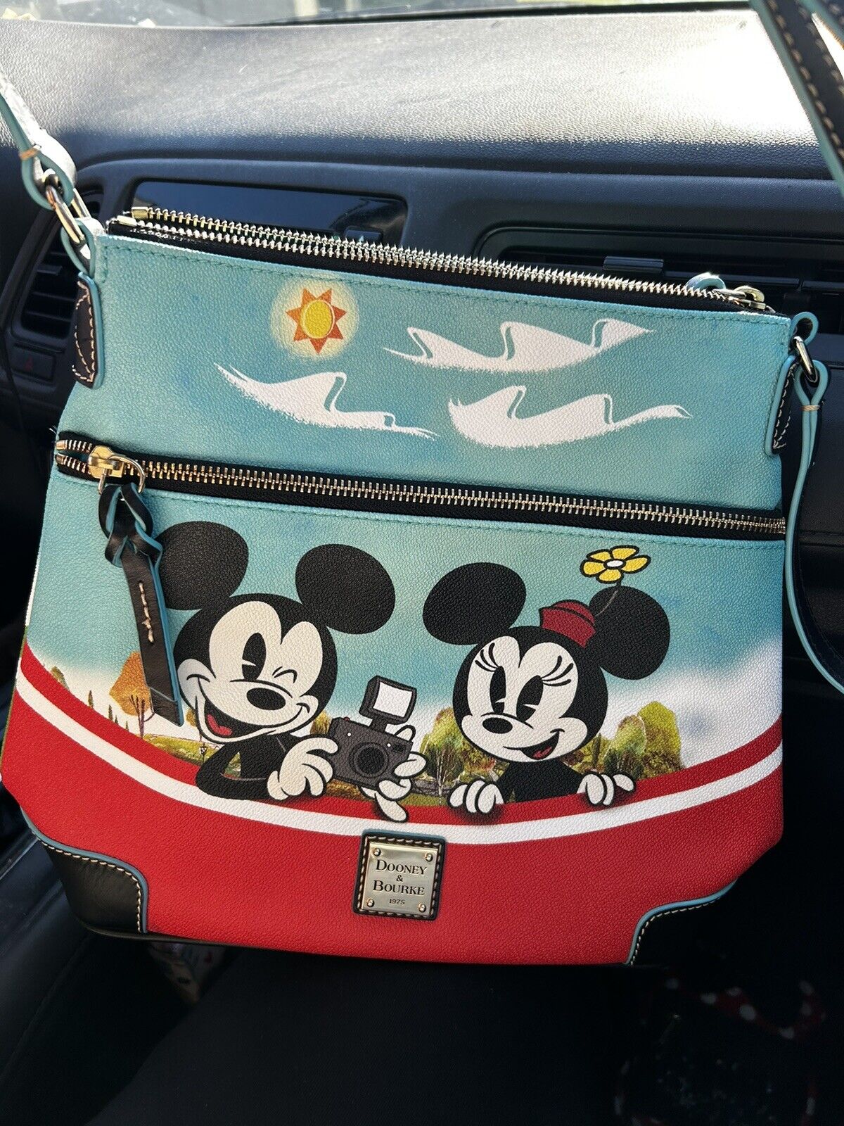 DISNEY DOONEY AND BOURKE MICKEY MOUSE AND FRIENDS SKYLINER CROSSBODY BAG