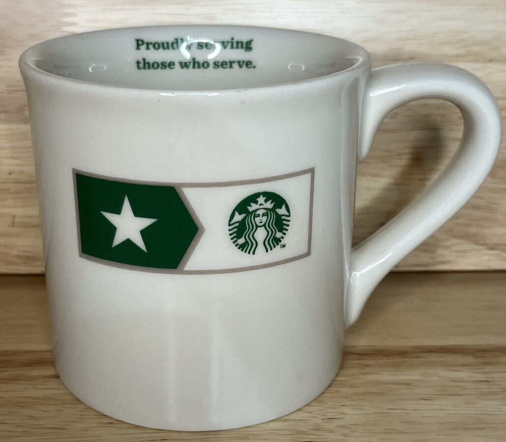 STARBUCKS 2013 Proudly Serving Those Who Serve Coffee Mug Cup MADE in USA 14 oz