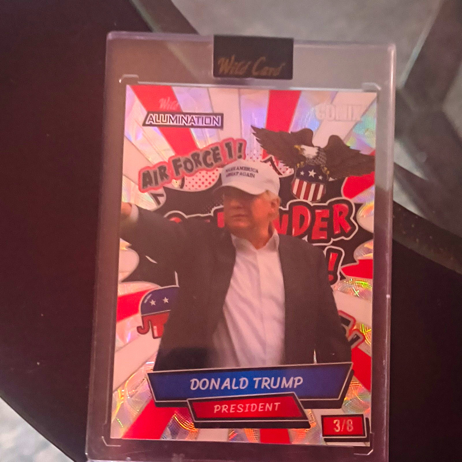 Wild Card Alumination Donald Trump US Presidents 2024 Serial #3/8 Card 45