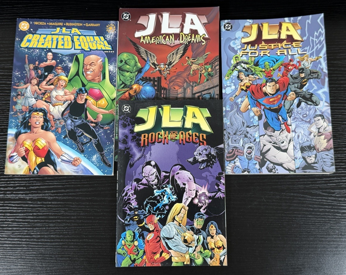 JLA DC Comics Lot x4 (Justice For All, Rock of Ages, American Dreams, Cr Equal)