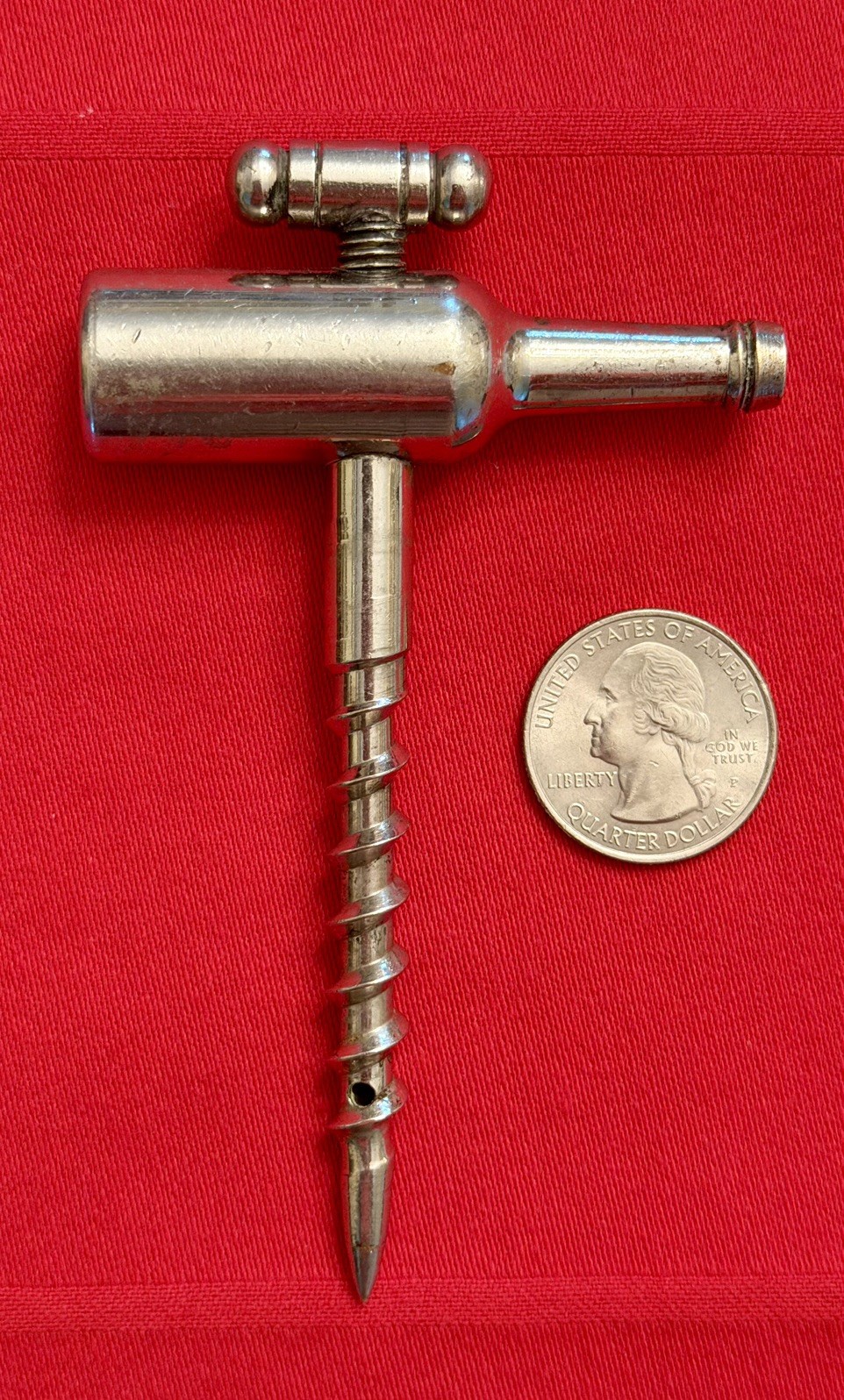Antique Williamson's NEW CENTURY 1920's CHAMPAGNE TAP Bottle Shaped Corkscrew
