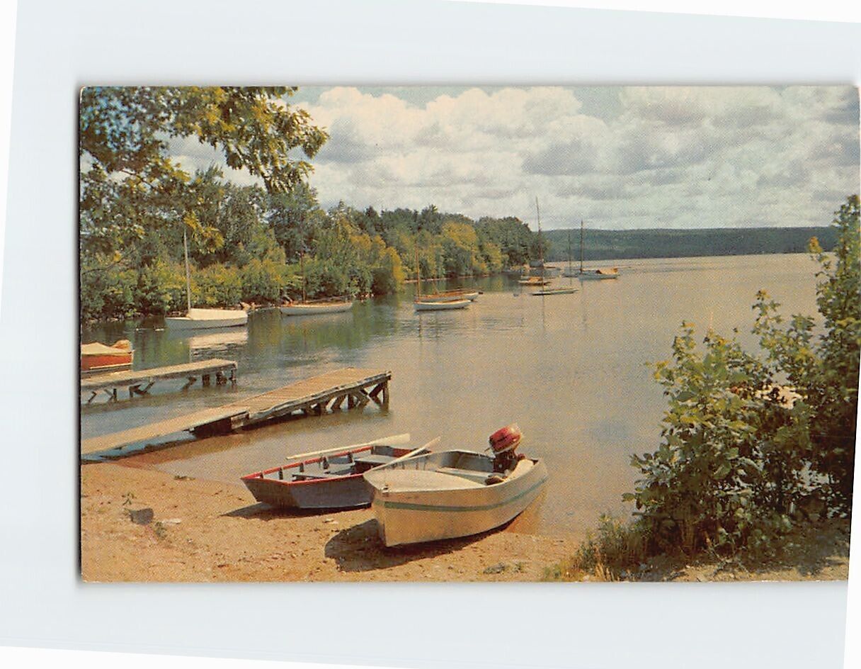 Postcard Snug Harbor Lake Chaubunagungamaug Webster Massachusetts USA