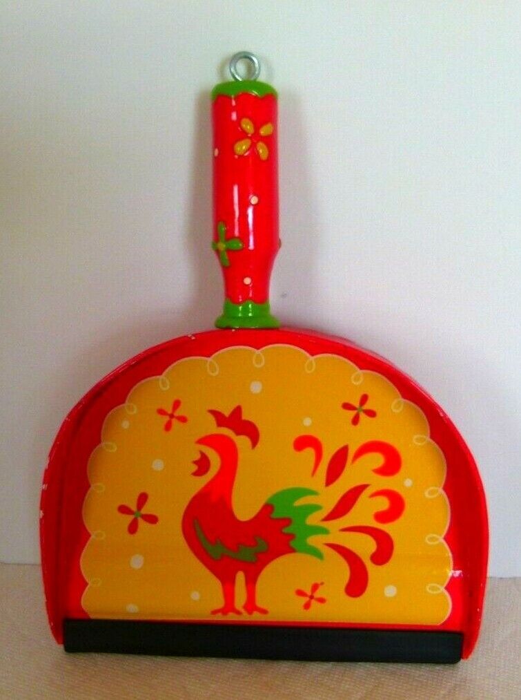 Decorative Rooster DUSTPAN DUST PAN DECORATED