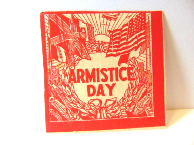 vintage Armistice Day paper decal