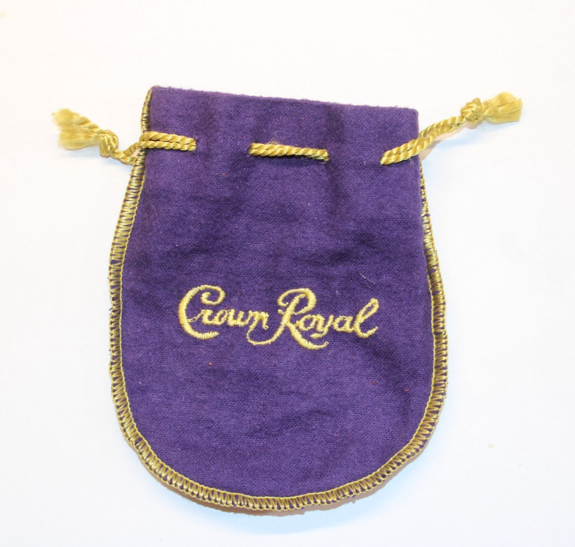 Vintage Crown Royal Mini Bag 50 Mi Label #MJ