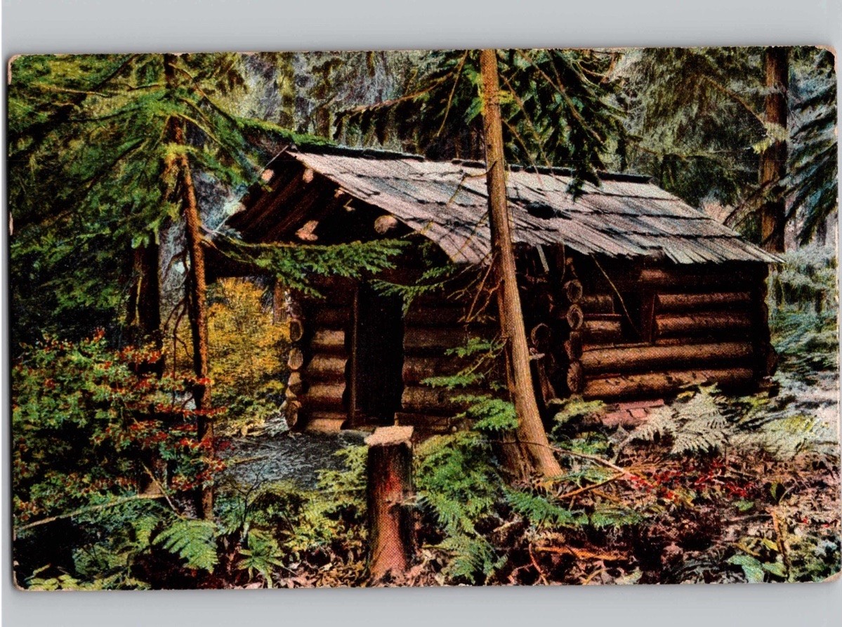 c1910 An Old Cabin Near Coeur d'Alene Idaho ID M. Rieder Publisher Postcard c1910 An Old Cabin Near Coeur d'Alene Idaho ID M. Rieder Publisher Postcard