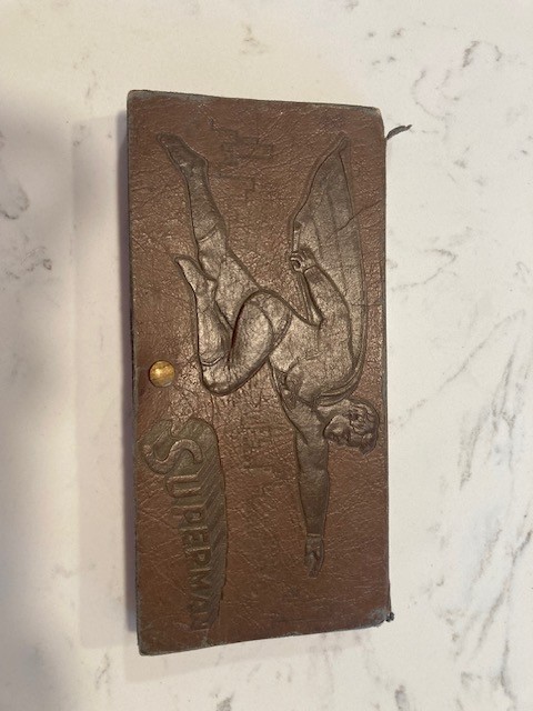 Vintage 1940's Superman Pencil Box With Insert
