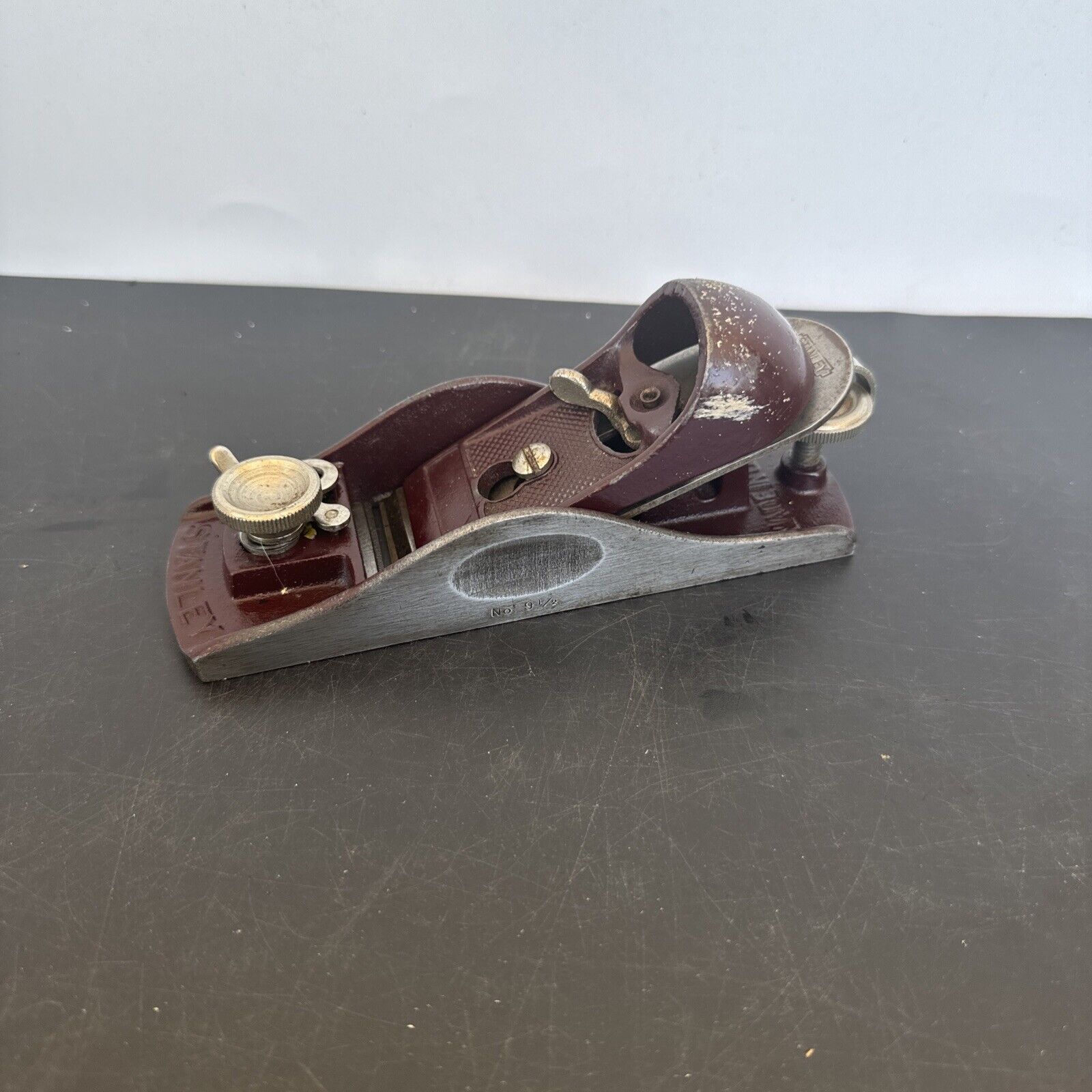 Vintage Stanley No. 9-1/2 Block Plane W/ Adjustable Throat Made In USA