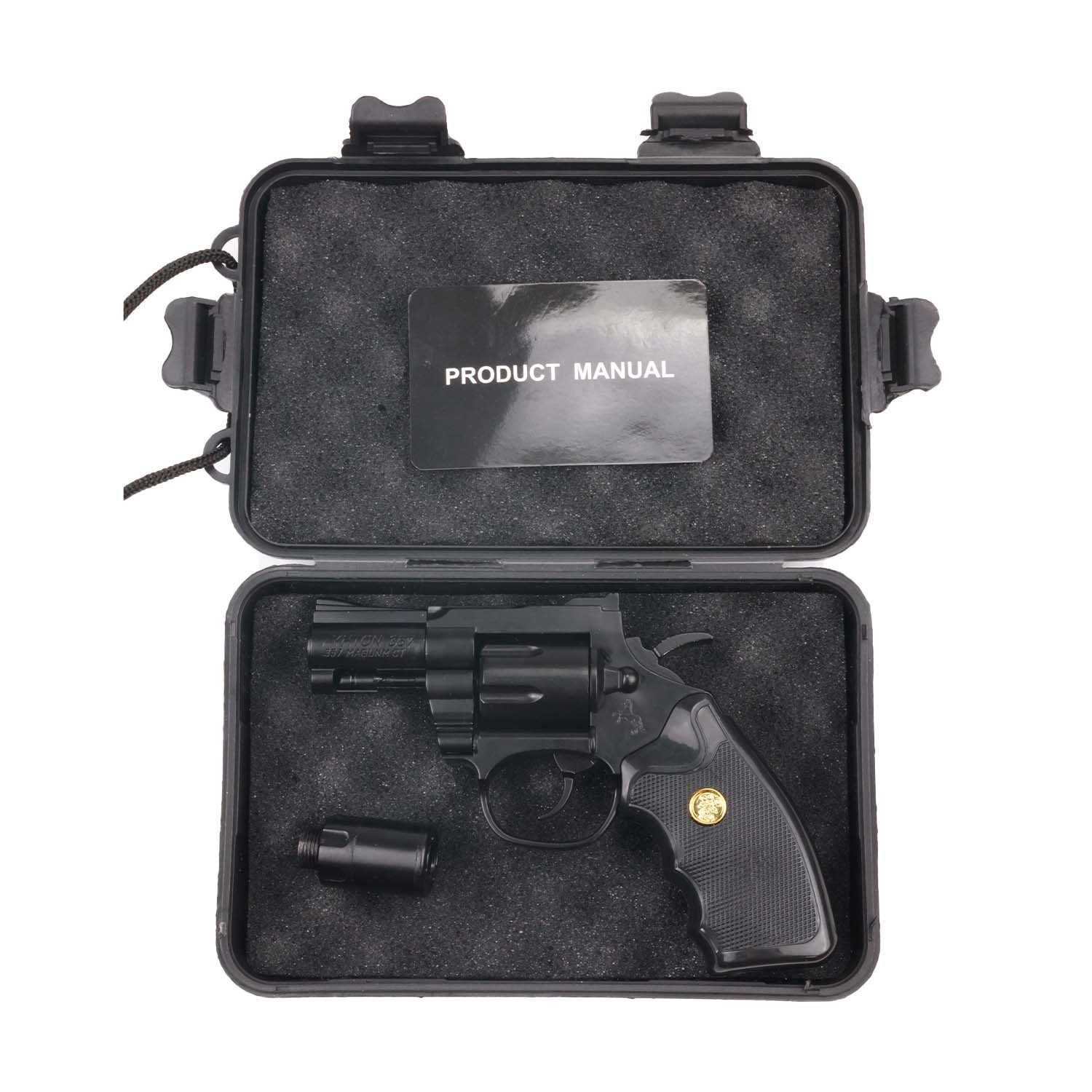 Revolver Pistol Torch Lighter – Butane Refillable Gun Style with Silencer Revolver Pistol Torch Lighter – Butane Refillable Gun Style with Silencer