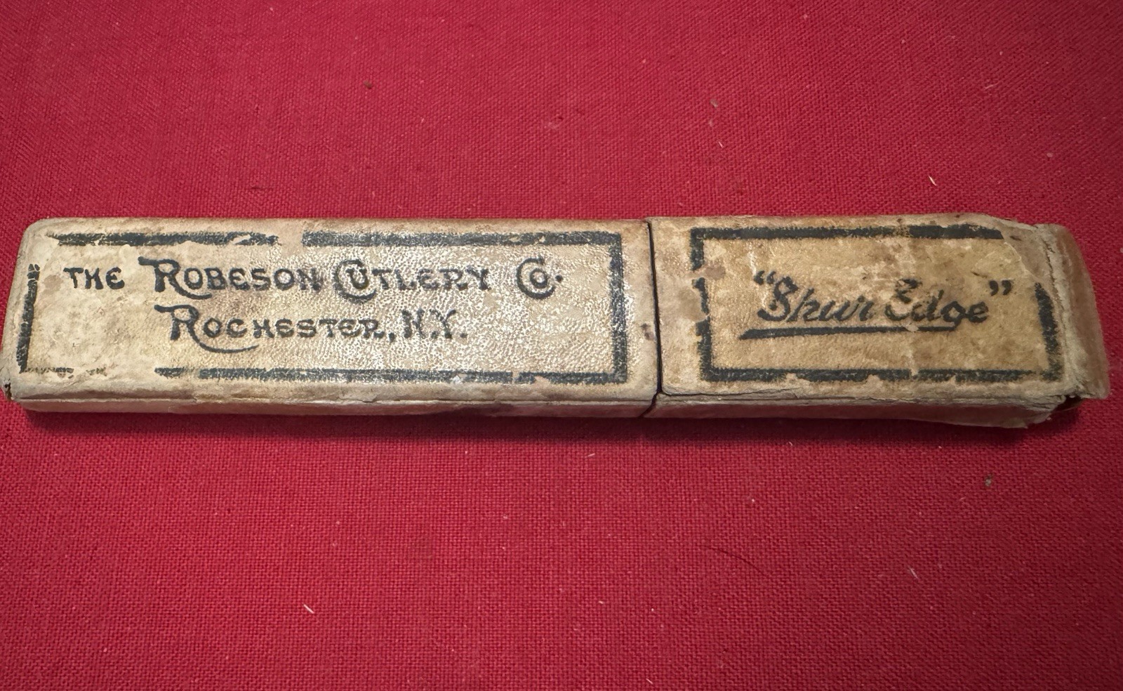 Vintage Robeson Cutlery Rochester, NY - Sure Edge Strait Razor Hi-Grade w/Box Vintage Robeson Cutlery Rochester, NY - Sure Edge Strait Razor Hi-Grade w/Box