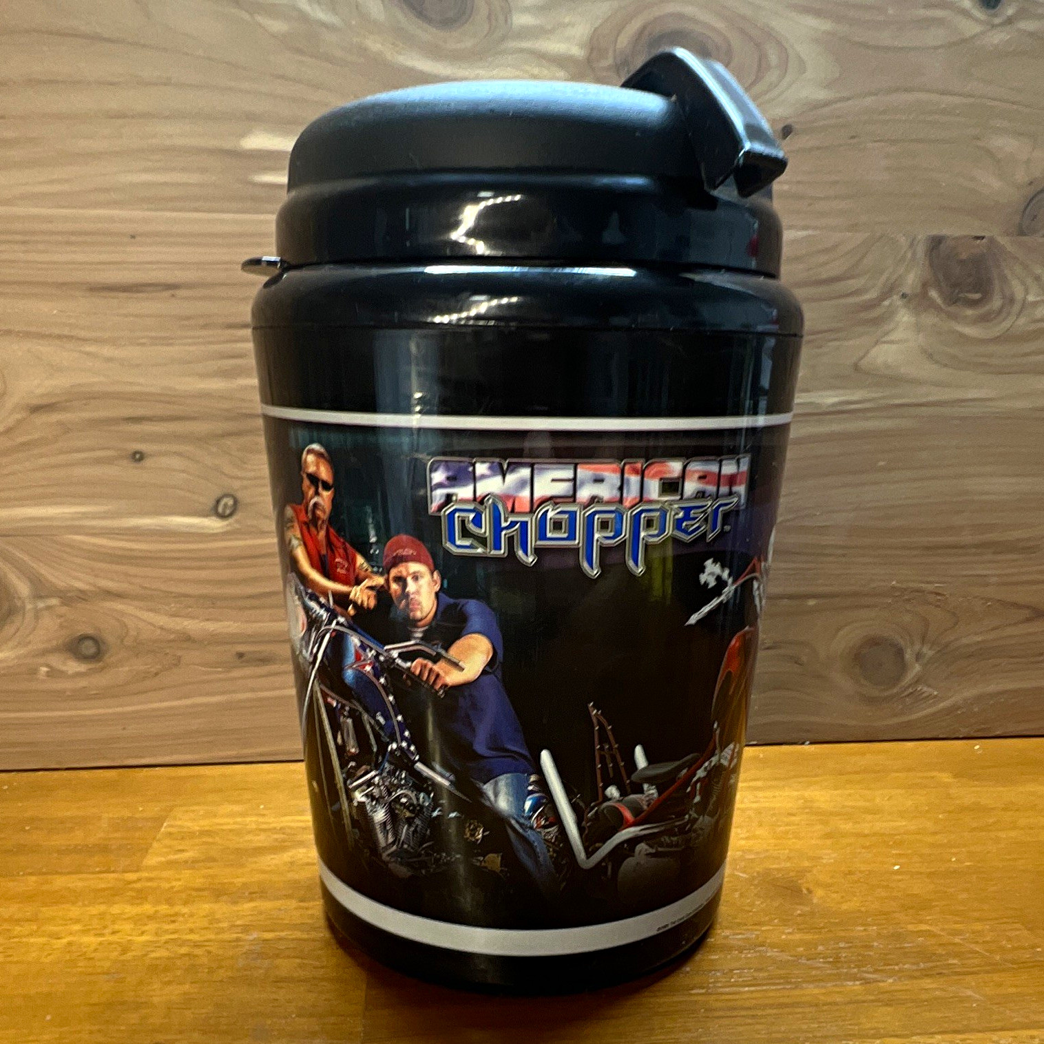 Vintage Thermo-Serv Black American Chopper 7-Eleven Big Gulp Insulated Mug 2005