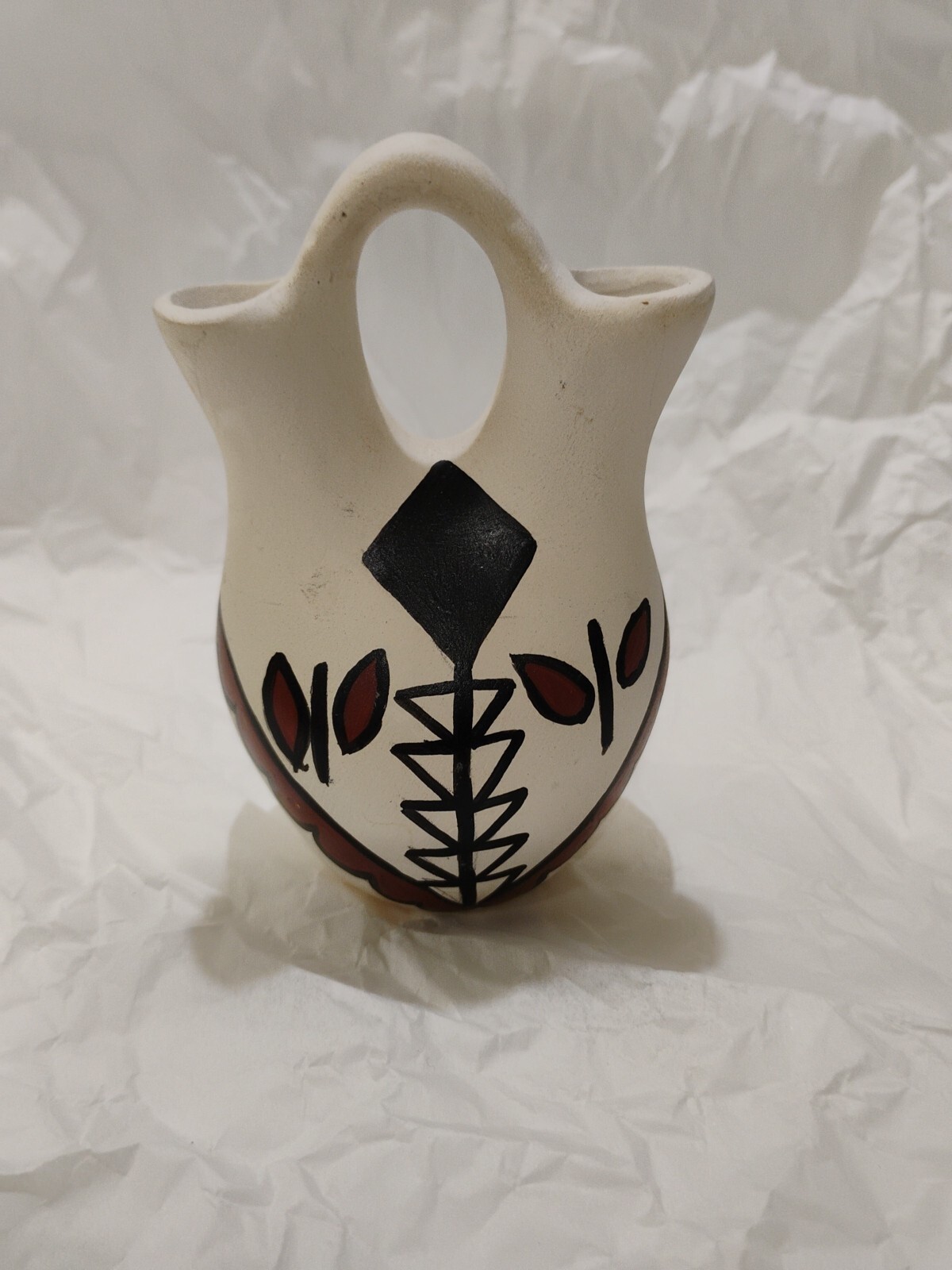 New Mexico Pottery Wedding Vase Signed 