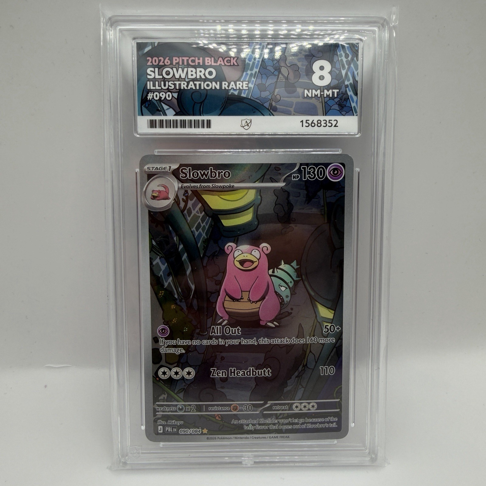 Pokémon TCG Slowbro 090/084 Pitch Black Illustration Rare ACE 8 NM-MT