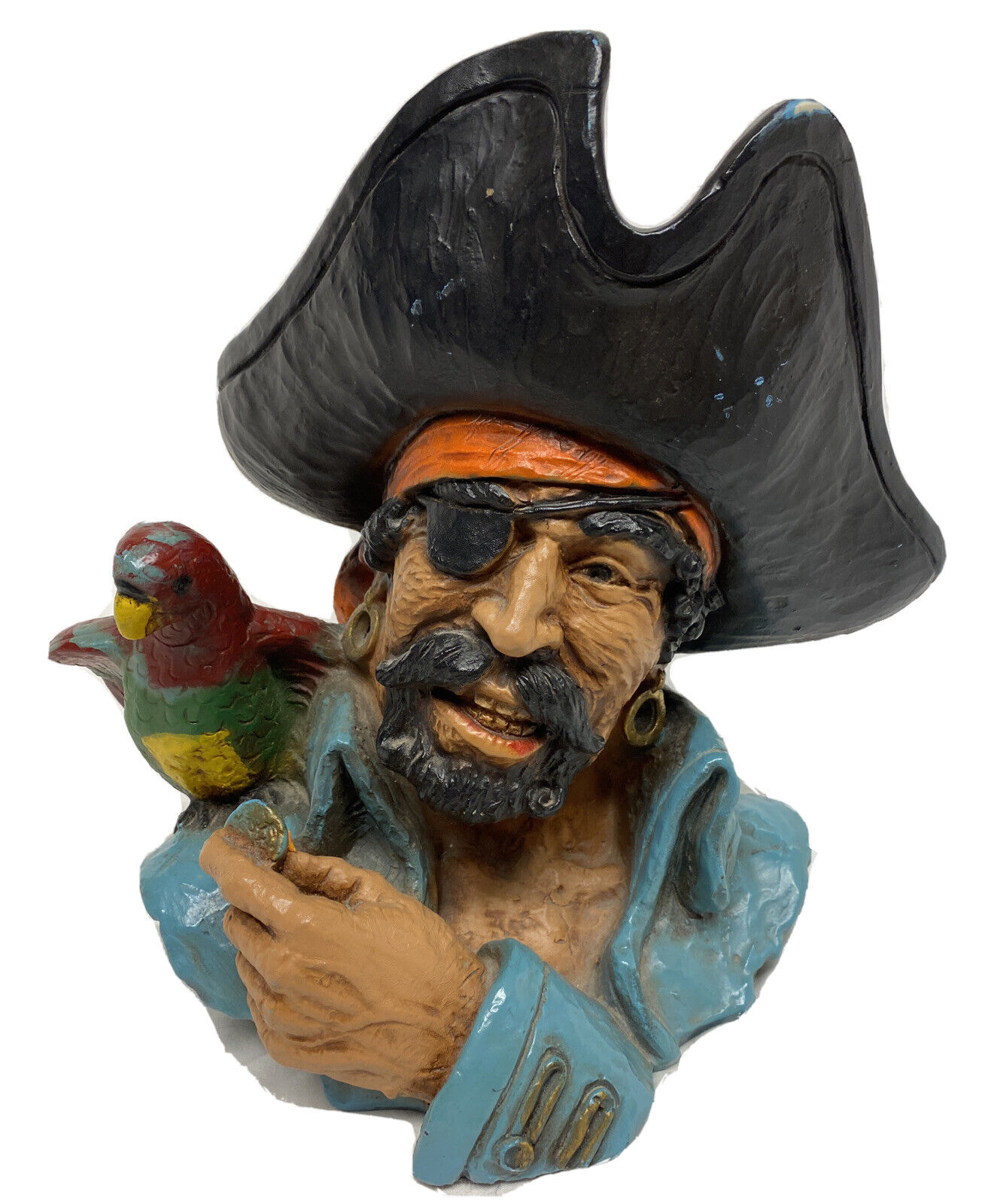 RARE 70s Universal Statuary Corp. Chicago 1974 Pirate Captain Bust By V Kendrick