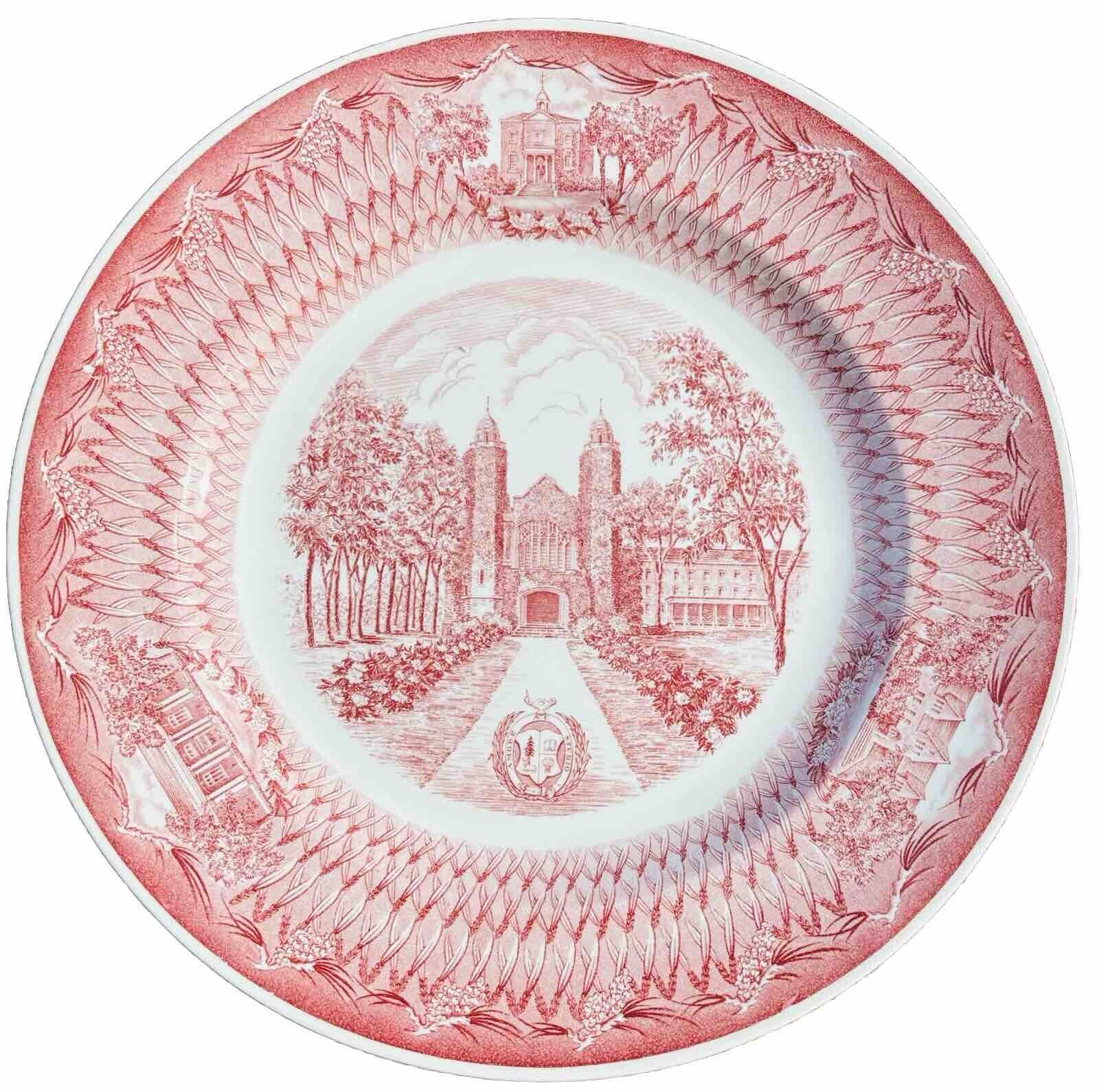 10” RED & WHITE (THE CHAPEL BATES COLLEGE BY WEDGEWOOD)