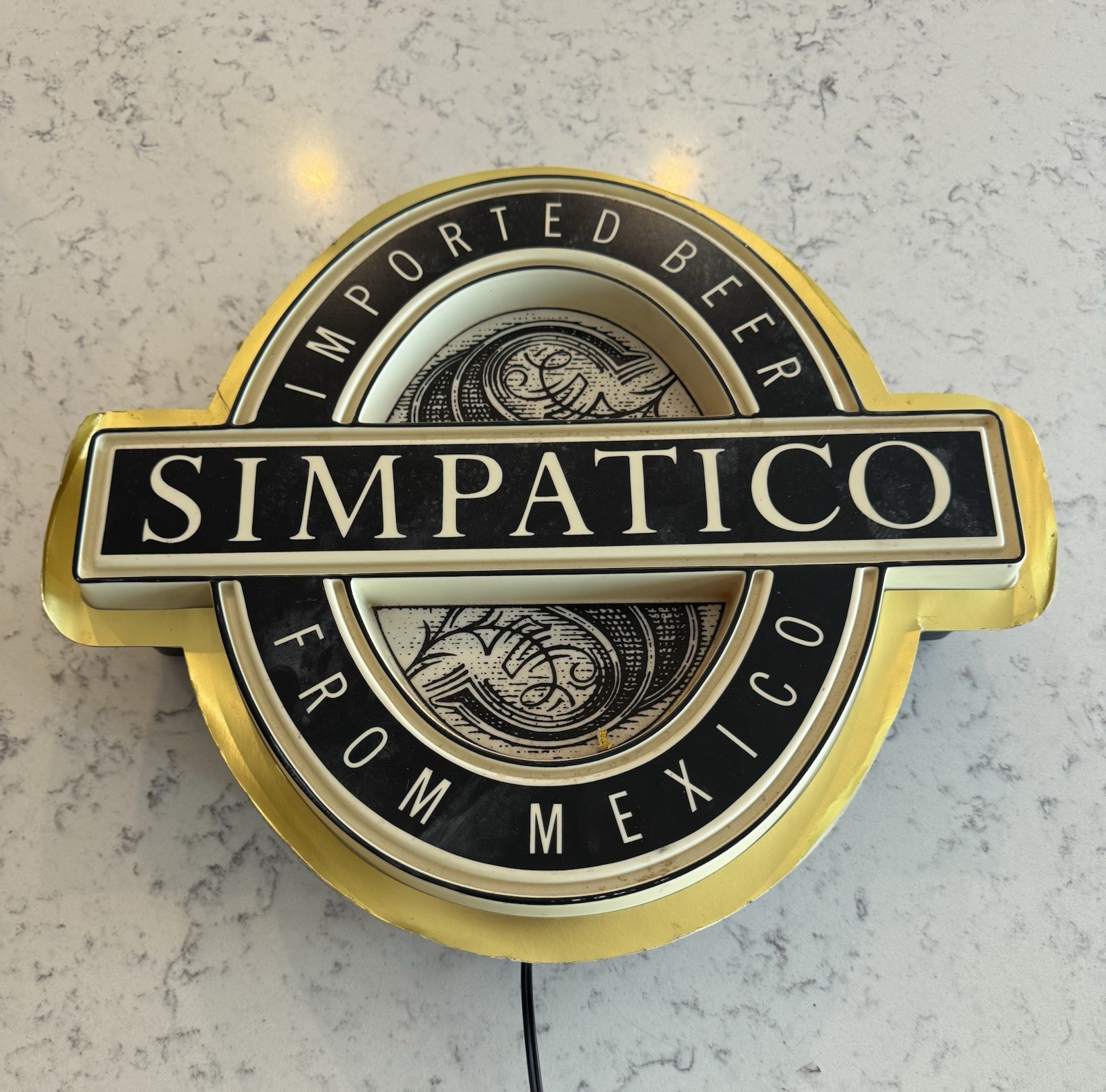RARE Vintage Simpatico Beer Sign - Electric Lighted - Mexican Import READ BH