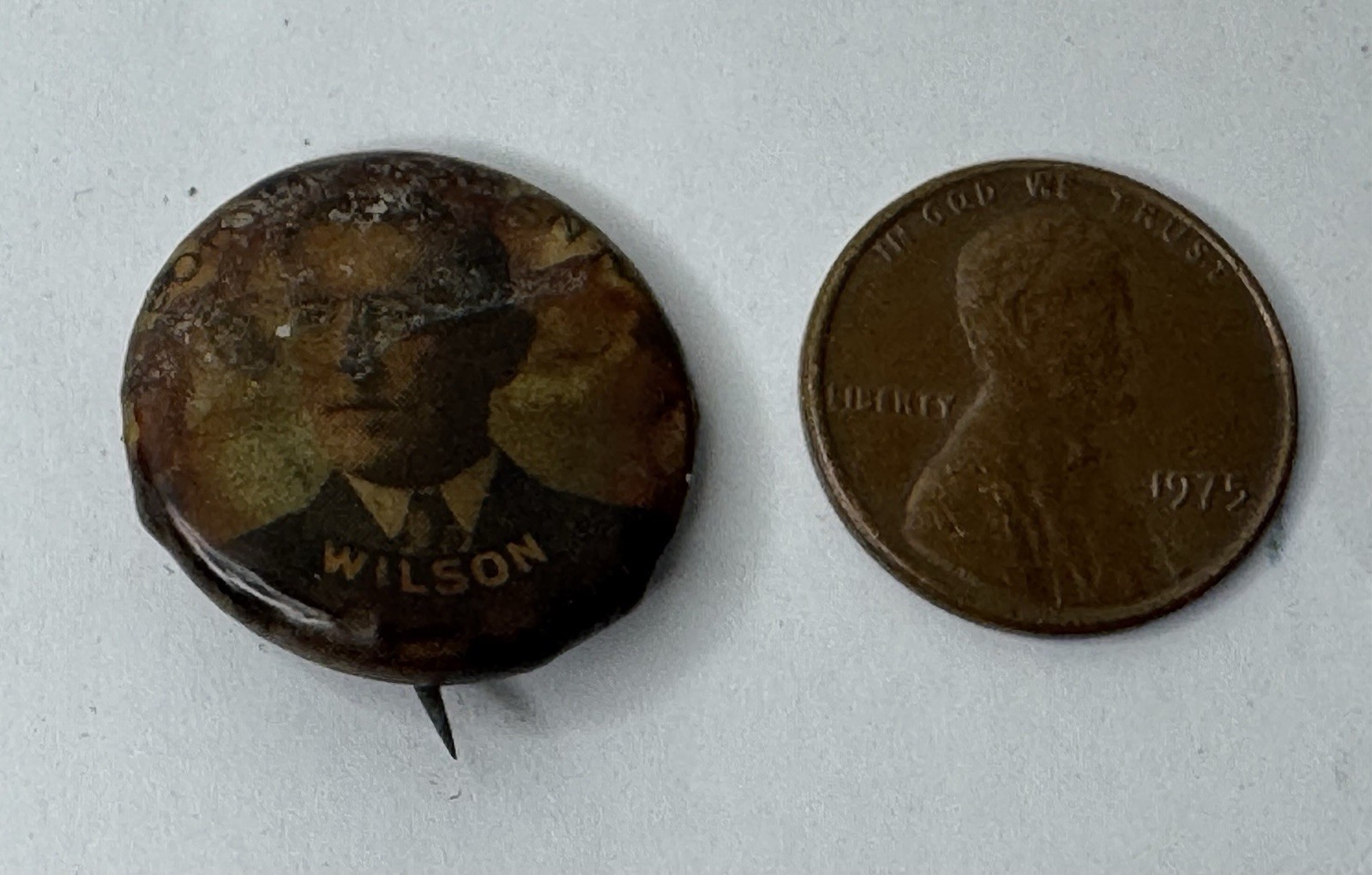 Antique Vintage Whitehead & Hoag Woodrow Wilson Pin Pinback President Campaign