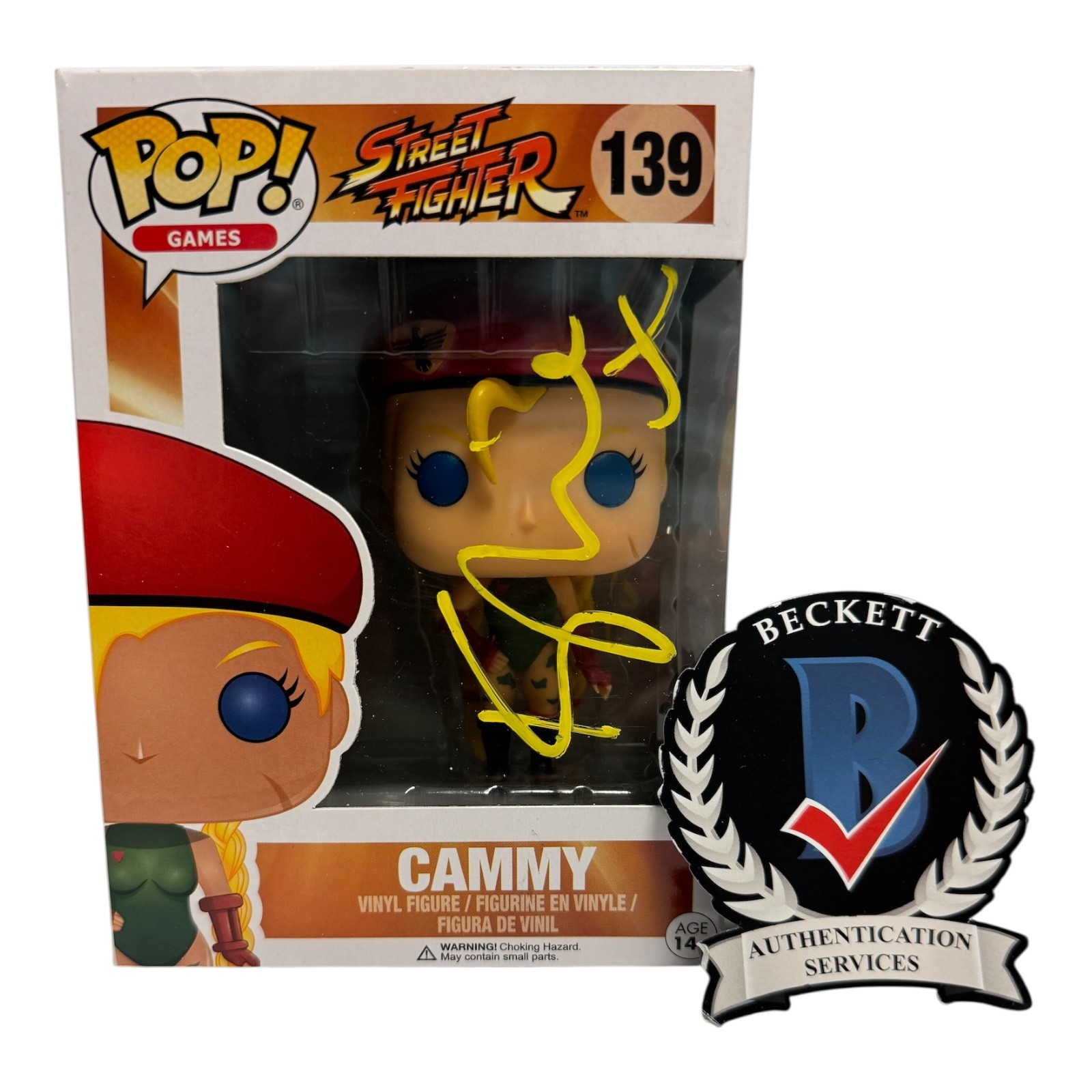 KYLIE MINOGUE SIGNED AUTOGRAPH FUNKO POP 139 STREET FIGHTER BECKETT BAS COA