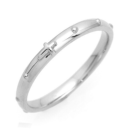 Rosary Ring SR2004 925 Sterling Silver Catholic Christian (US 4 ~ 12 1/2)