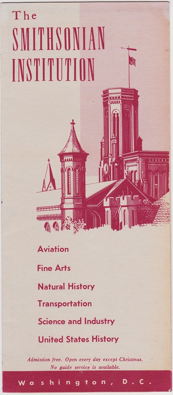 1950\'s The Smithsonian Institution Washington DC Brochure