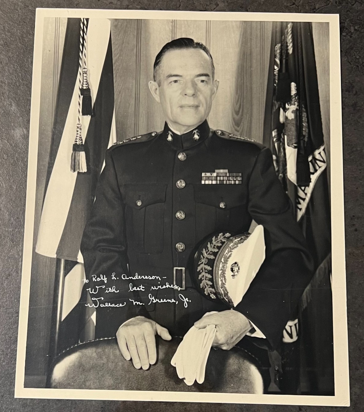 Gen Wallace M Greene Jr Signed USMC Photo 23rd Commandant