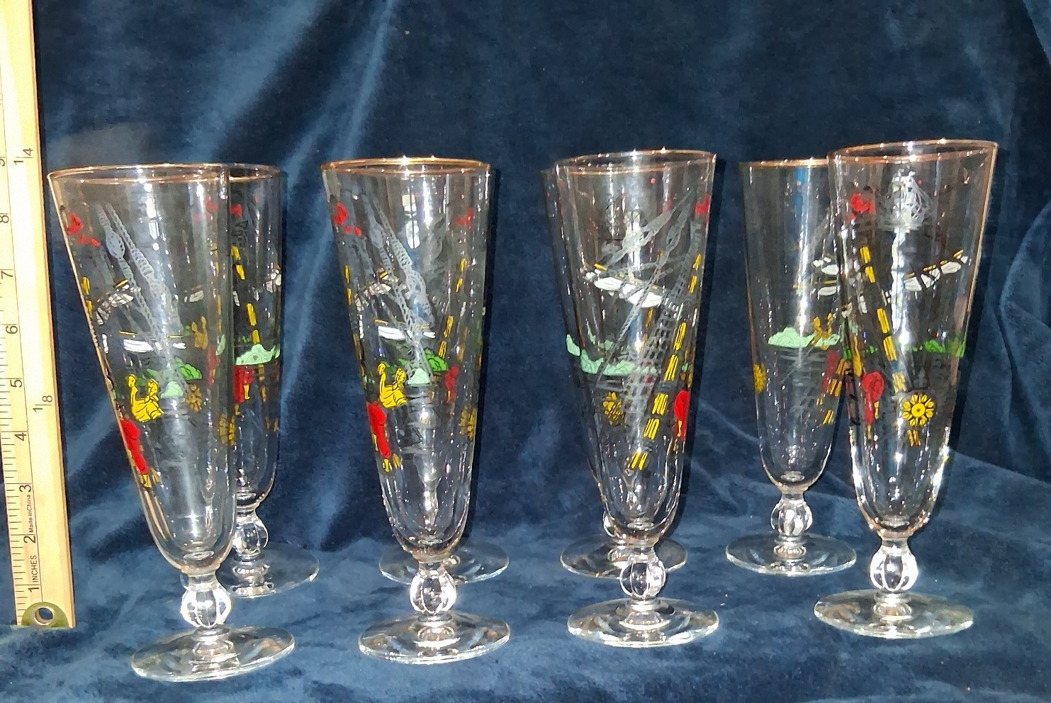 Vtg Set of 8 Libbey \
