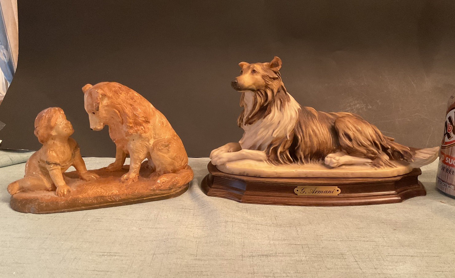 2 Vintage Collie Dog Figures~Giuseppe Armani 1983~*Can\'t You Talk\