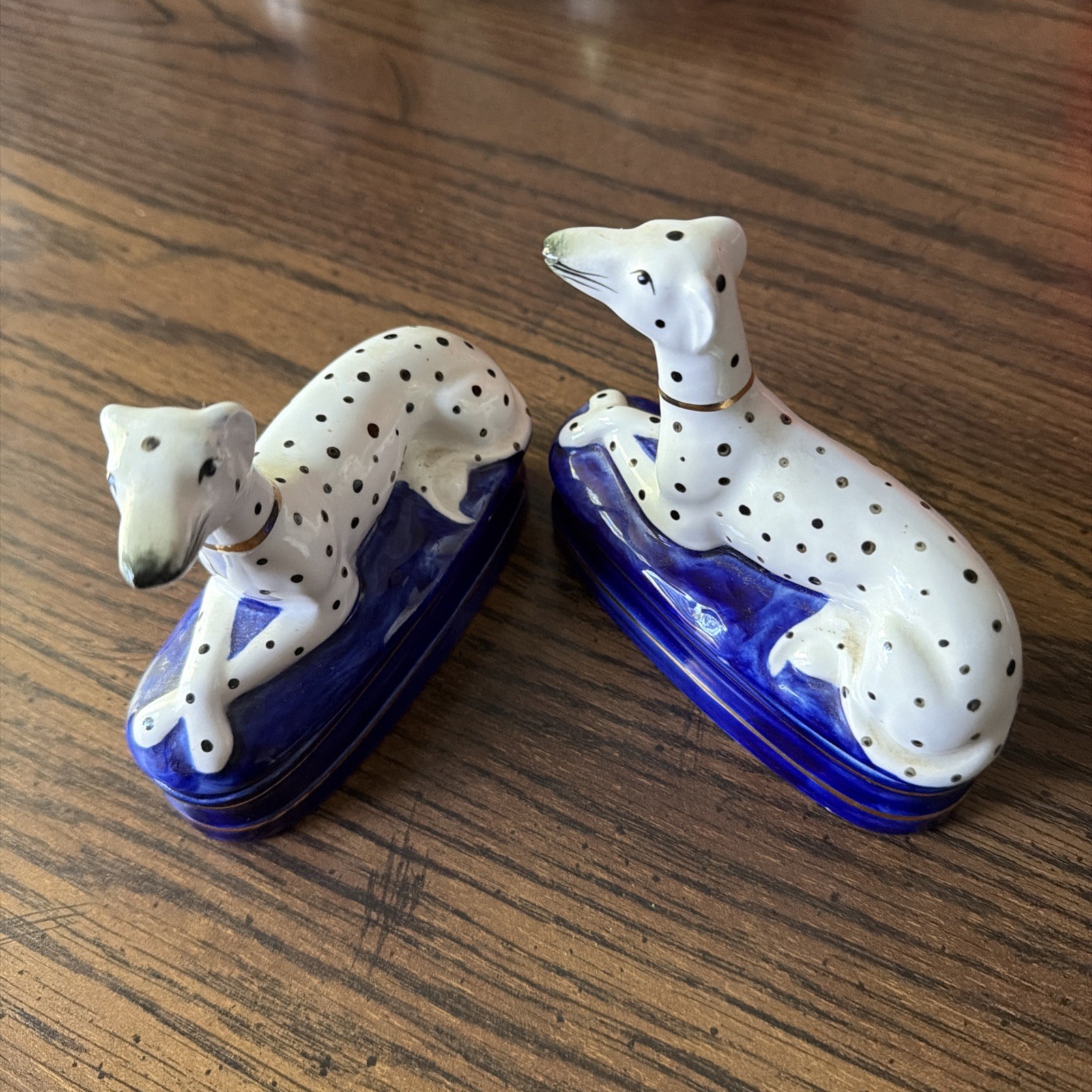 Set Of 2 Vintage Fitz and Floyd Staffordshire Style Dalmatian Figurines