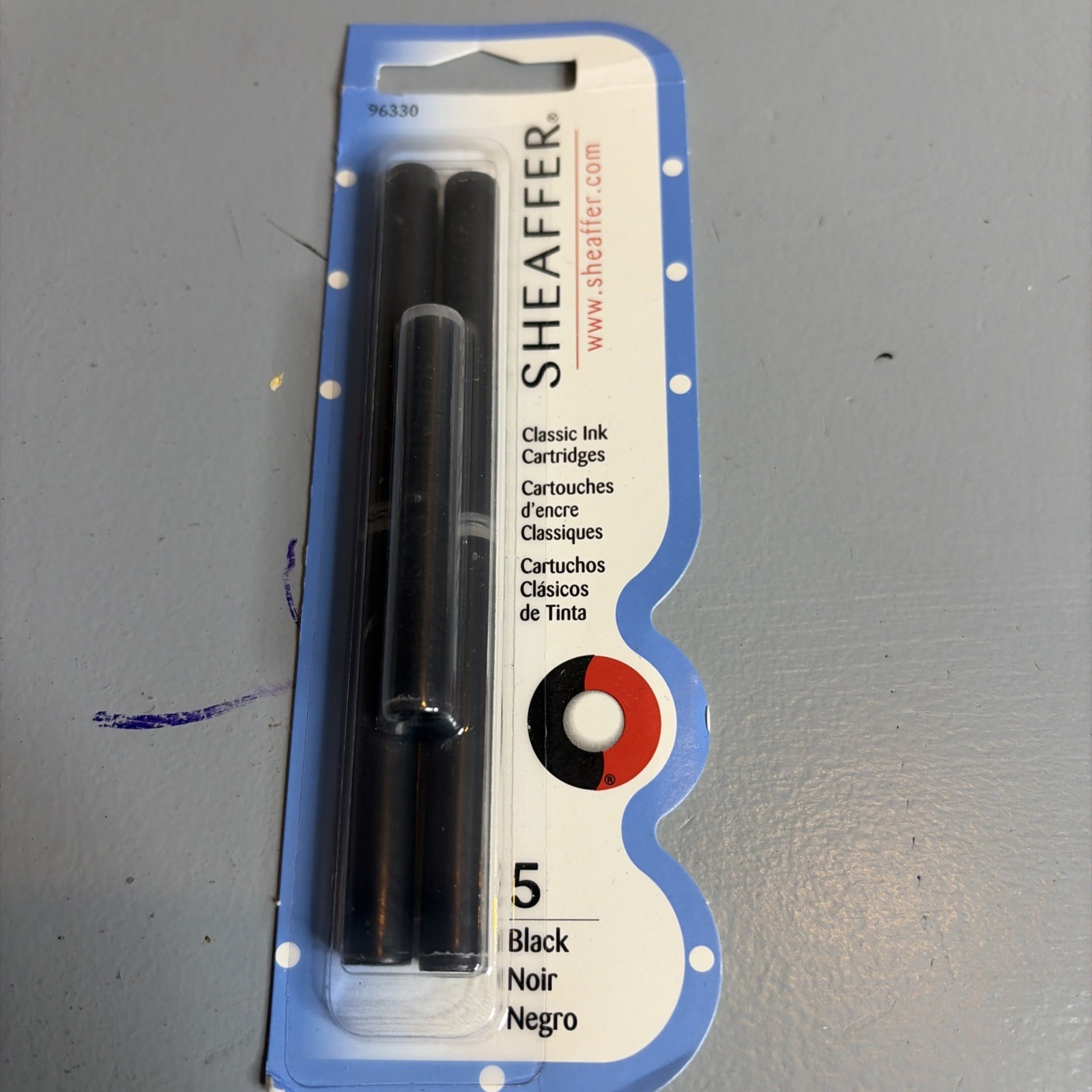Sheaffer Skrip Fountain Pen Classic Ink Cartridge - Black (five per card)
