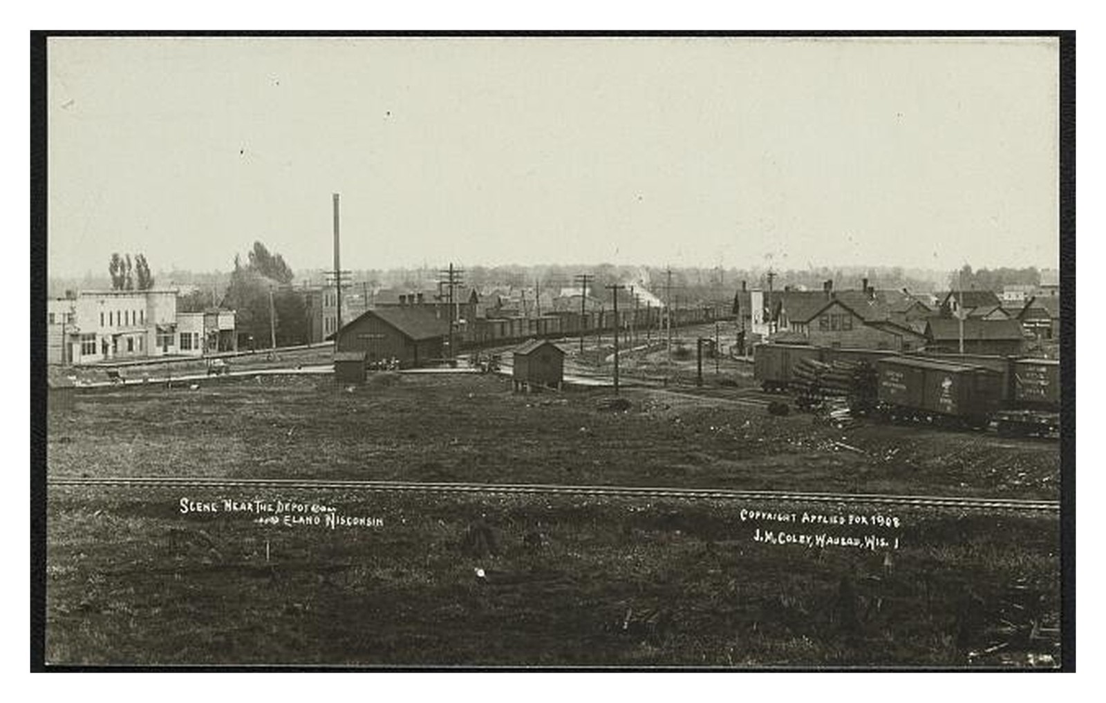Eland Wisconsin Depot View Standard Postcard