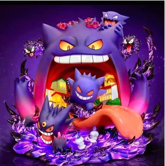 Super Gigantamax Gengar Evolution Pokemon Collectibles Luminous Gengar GK Statue