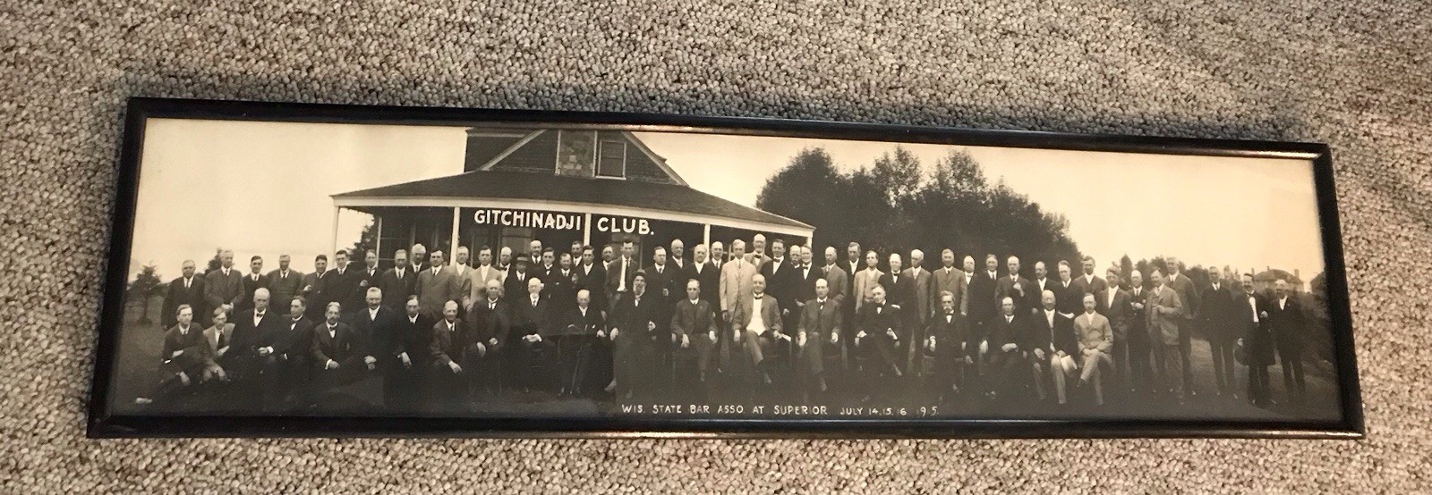 Vintage Superior Wisconsin Panoramic Photo State Bar Assoc of Wisconsin 1915 B&W