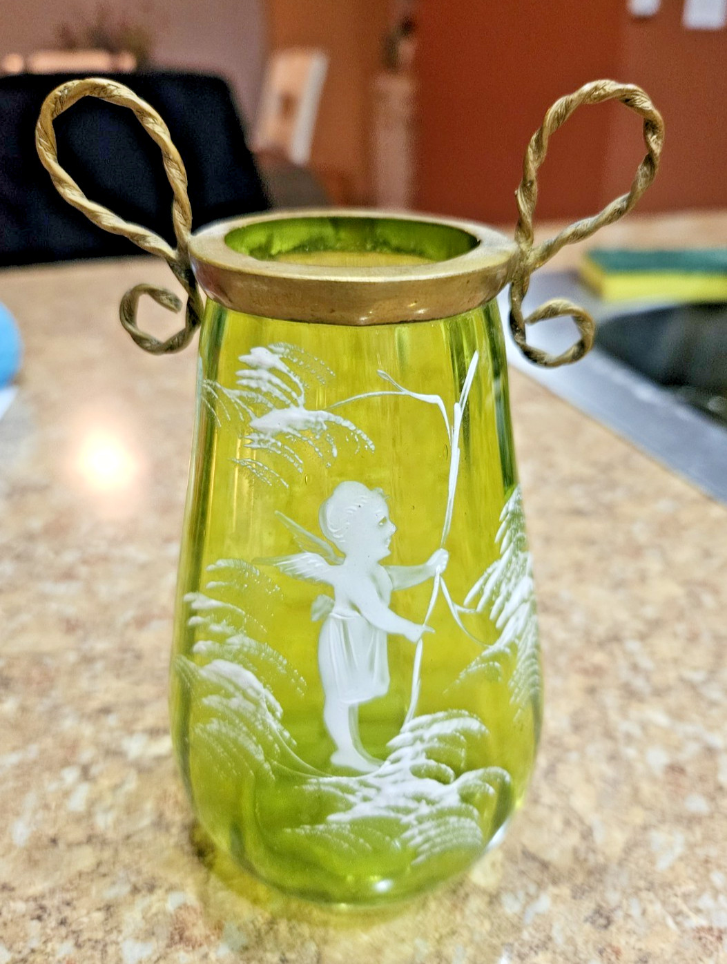 Vintage Victorian Hand Painted Mary Gregory 6\