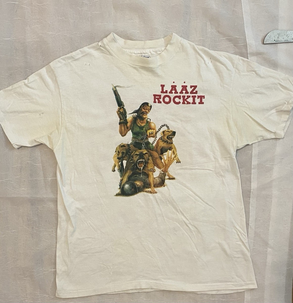 Rare Laaz Rockit Know Your Enemy world tour 87-88 shirt