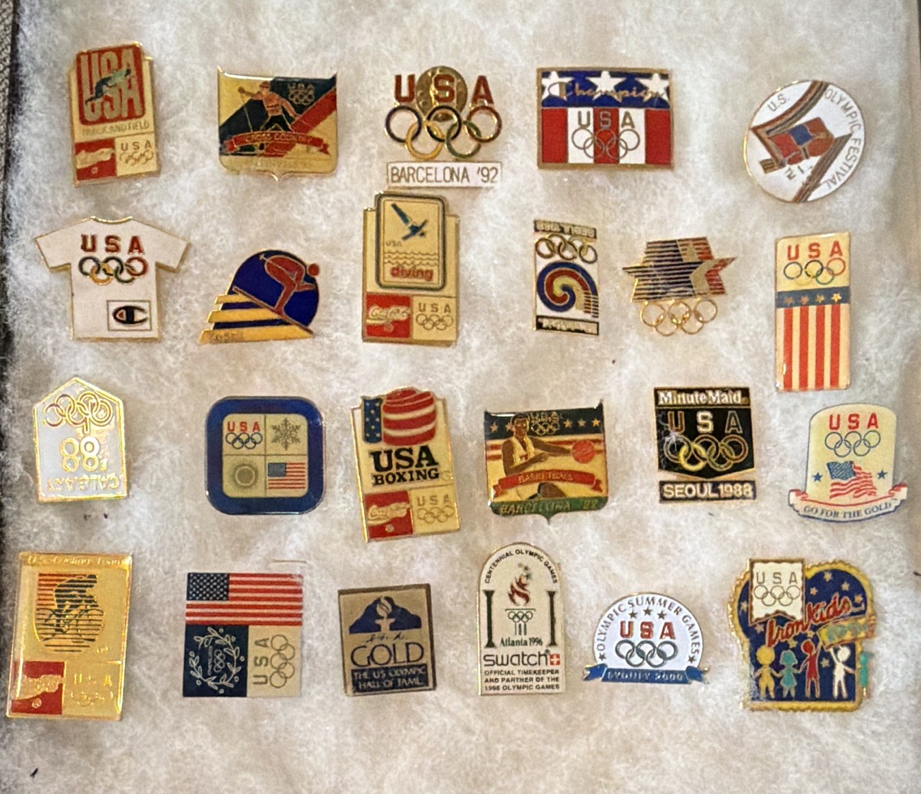 Lot Of 23 Vintage Olympic Pinback Pins